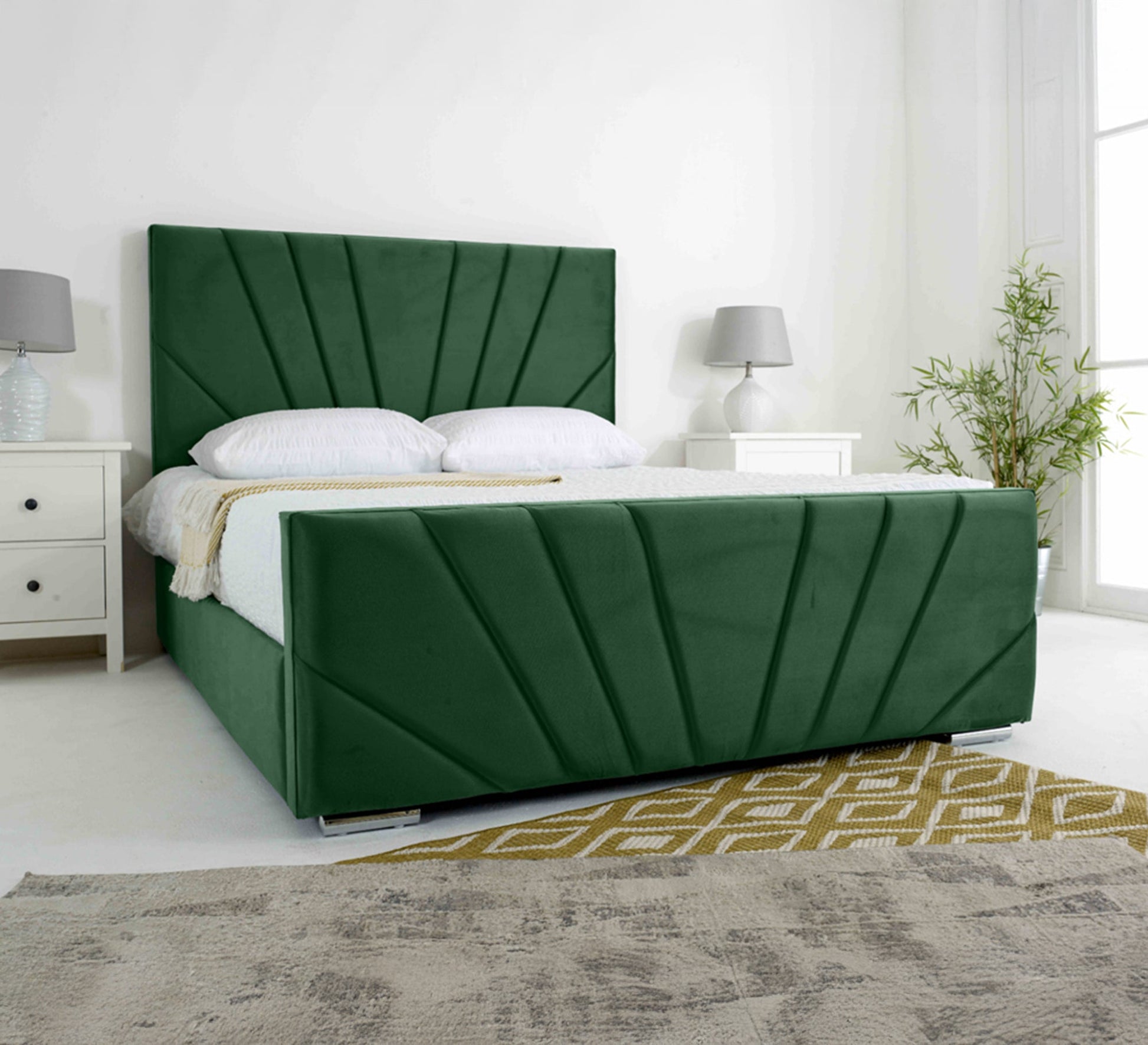 olive green bed - Vitrine Furniture - Furniture