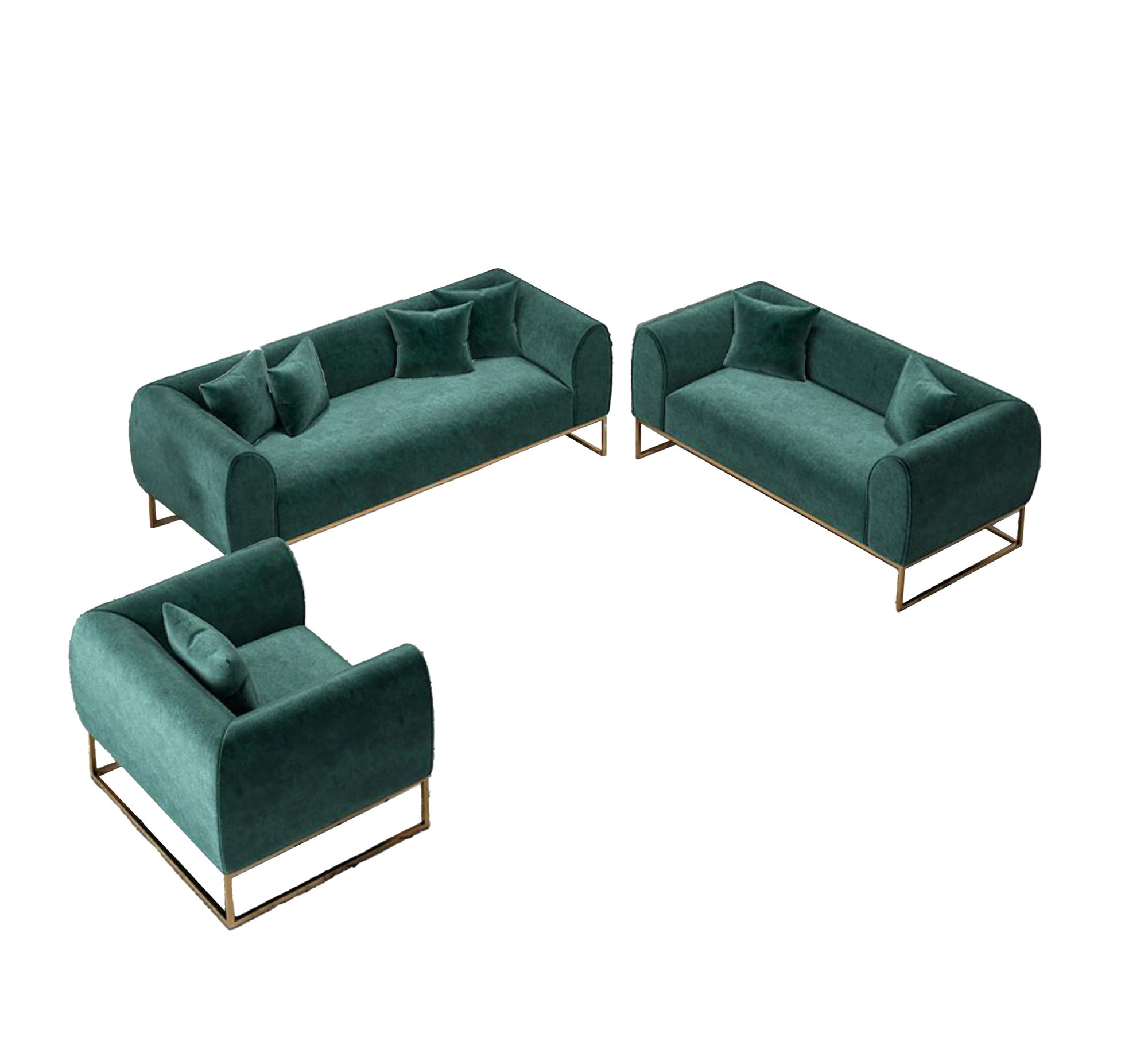 Olive green living room - Vitrine Furniture - Furniture