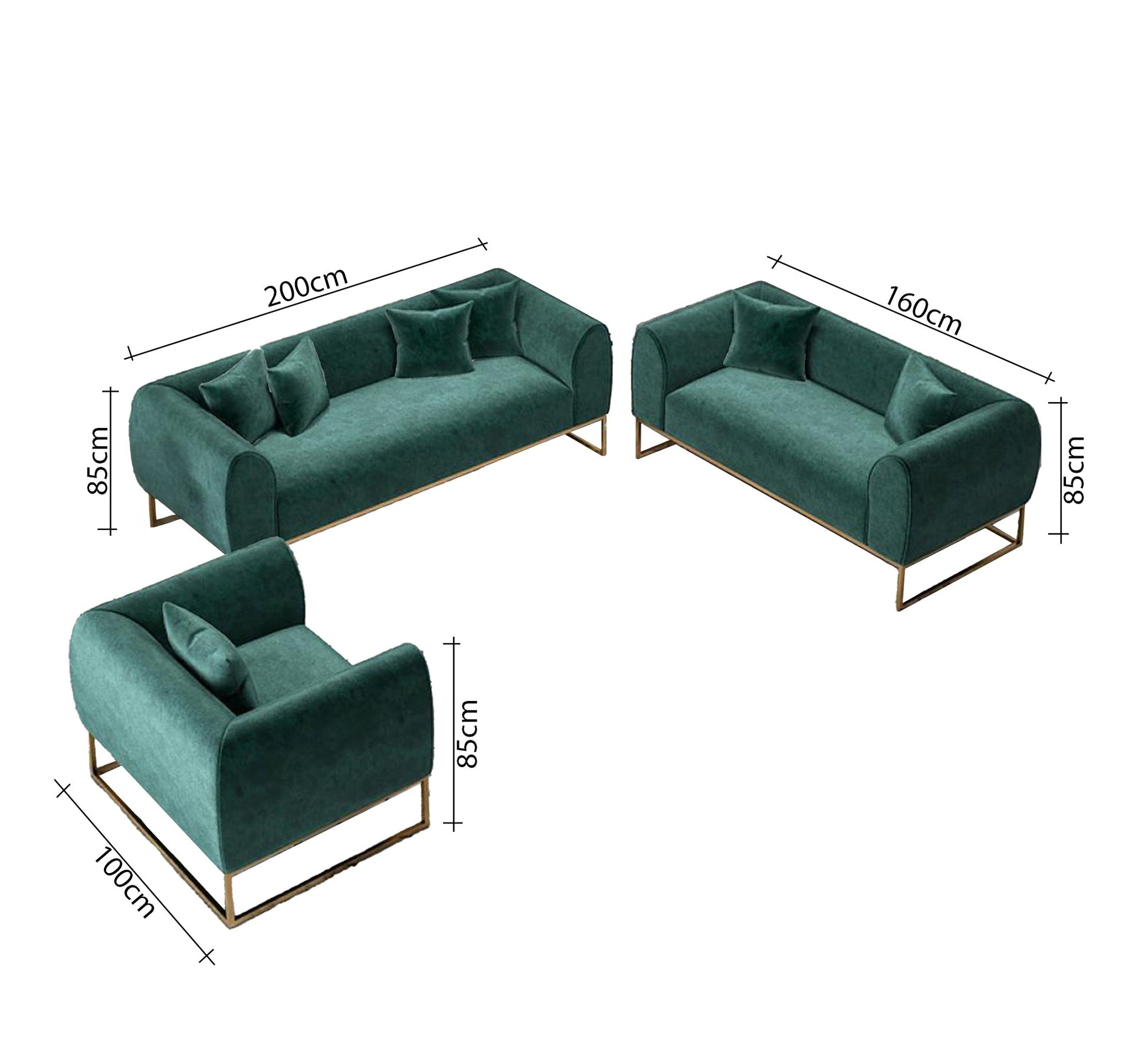 Olive green living room - Vitrine Furniture - Furniture