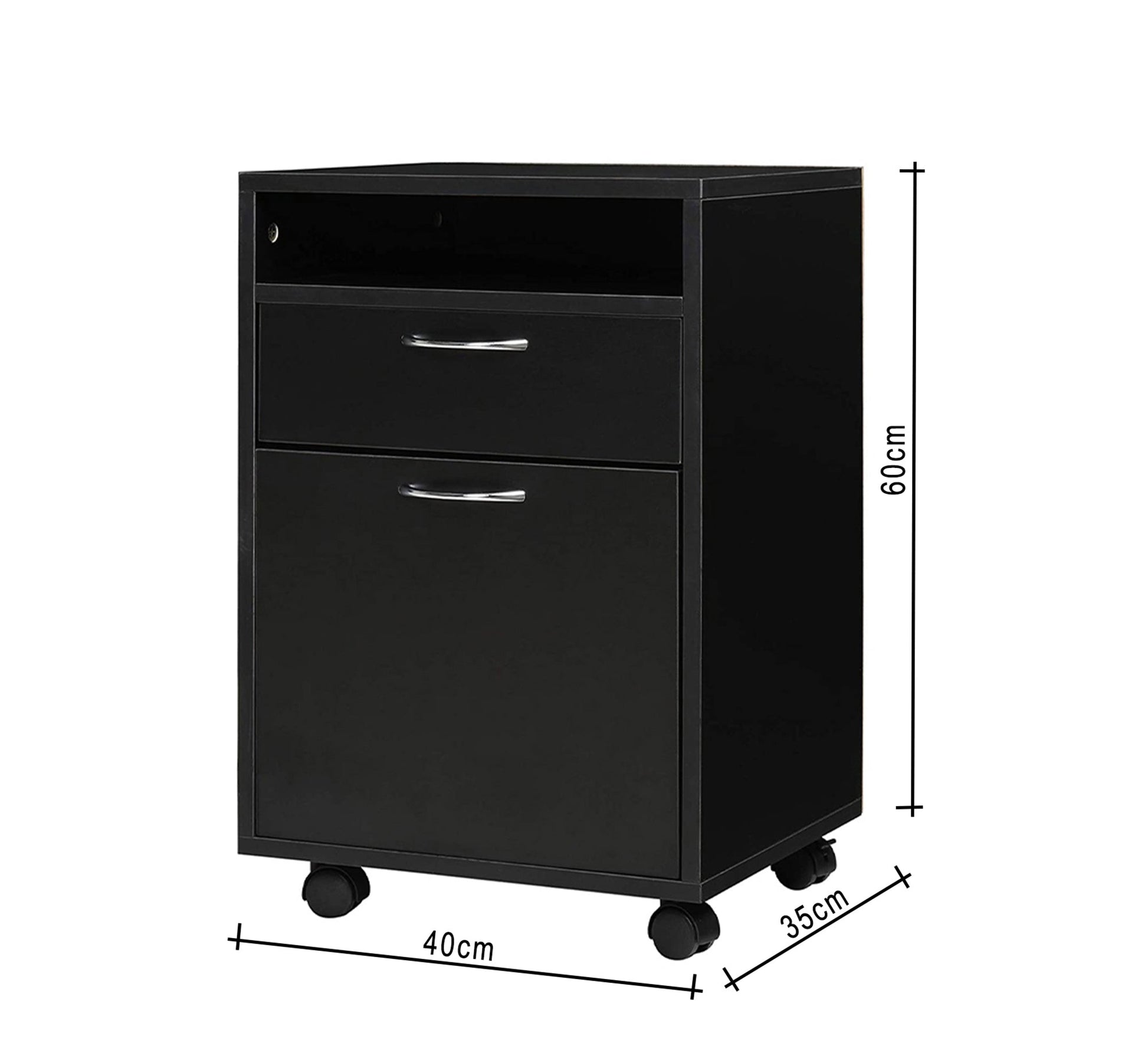 One black drawer and door - Vitrine Furniture - Furniture