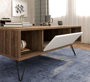 One - door living room table with two shelves and metal legs - Vitrine Furniture - Furniture