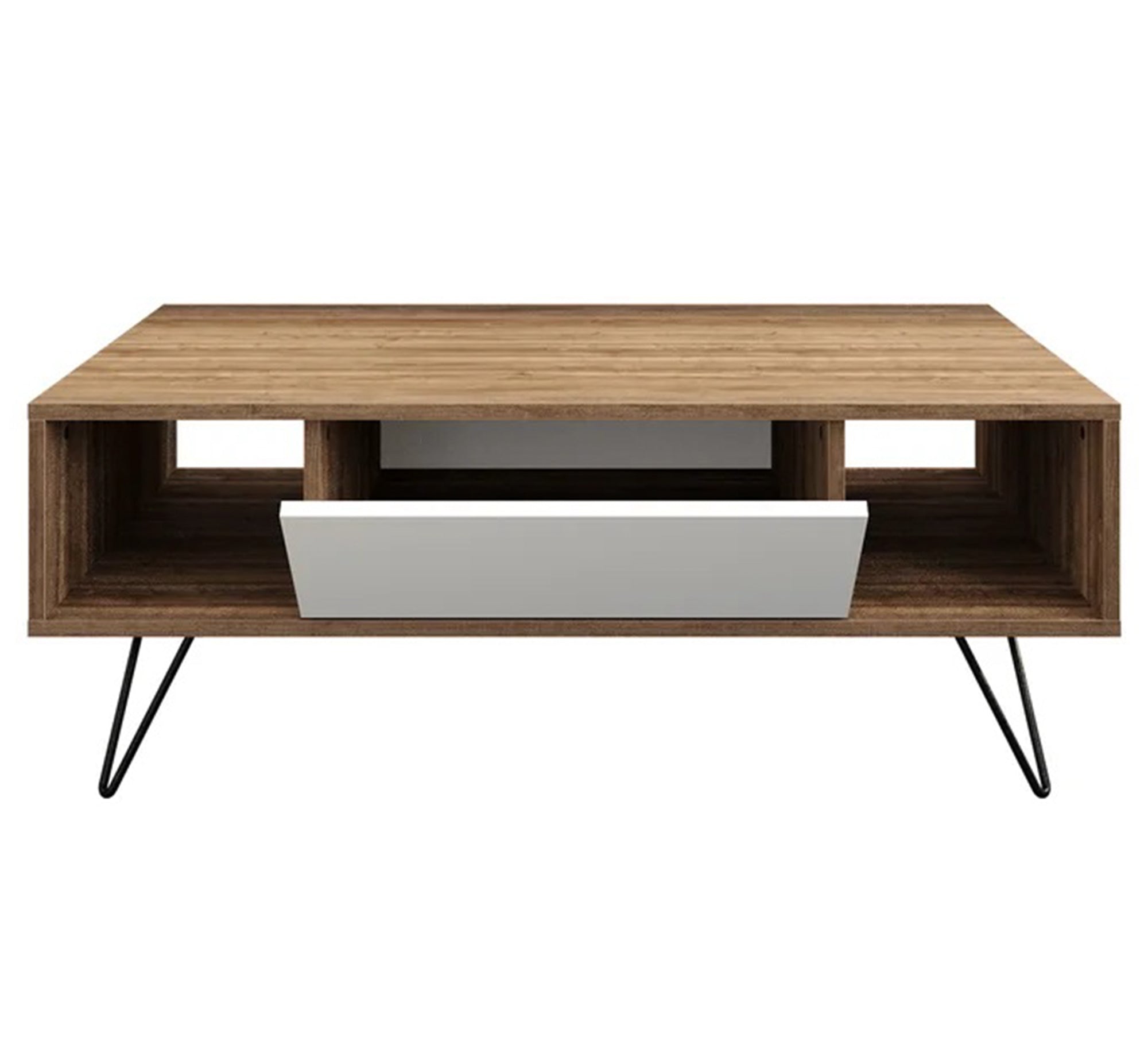 One - door living room table with two shelves and metal legs - Vitrine Furniture - Furniture