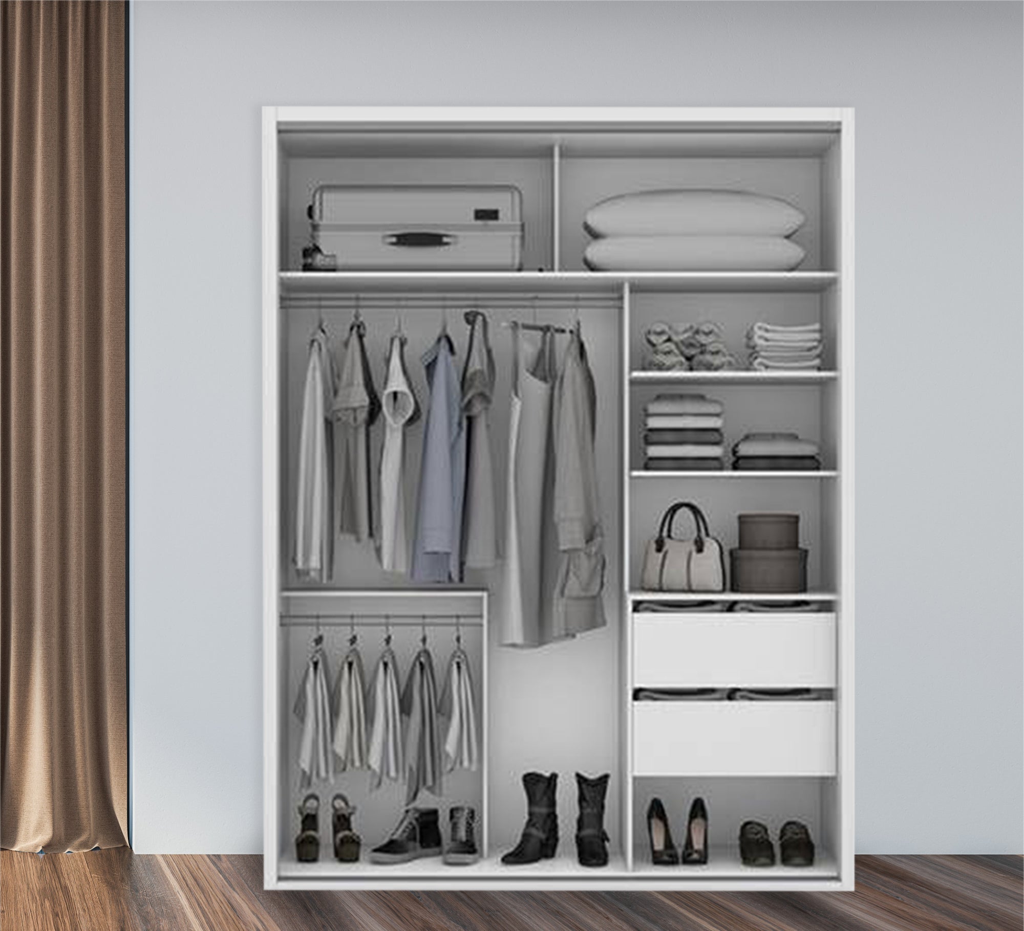 Open dresser in white - Vitrine Furniture - Furniture