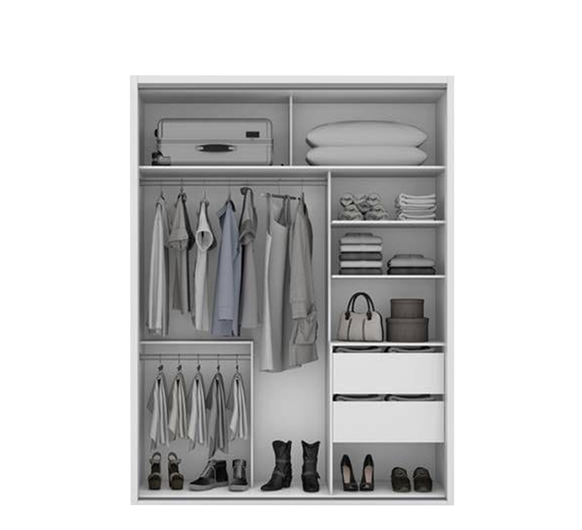 Open dresser in white - Vitrine Furniture - Furniture