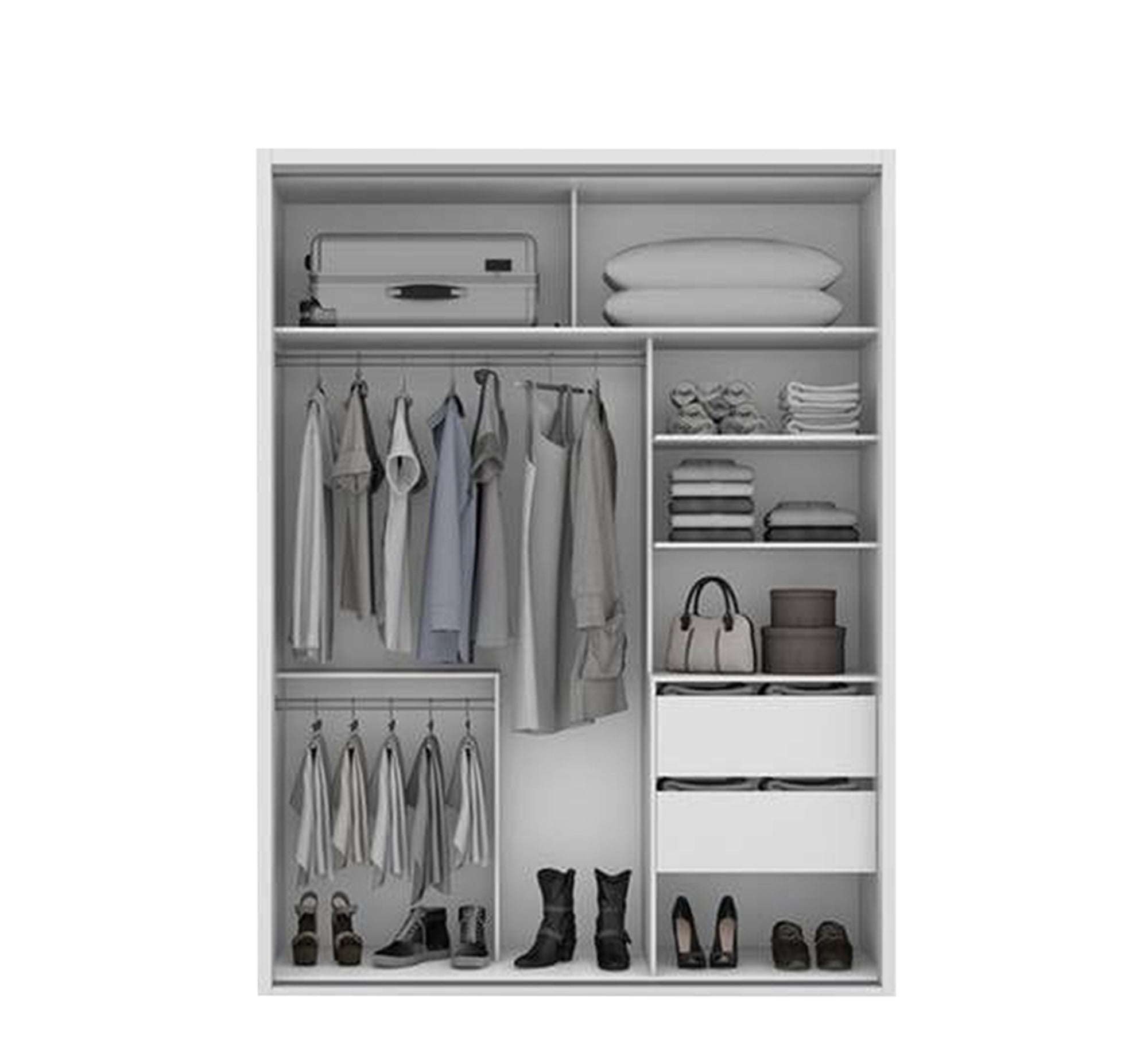 Open dresser in white - Vitrine Furniture - Furniture