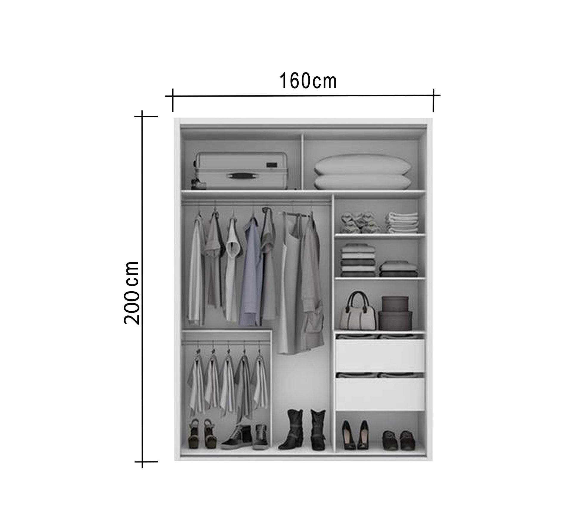 Open dresser in white - Vitrine Furniture - Furniture