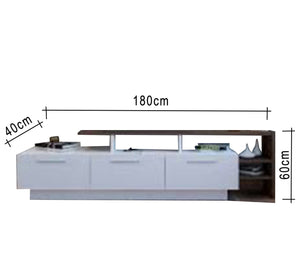 Open side shelf TV unit - Vitrine Furniture - TV Table & Cabinet