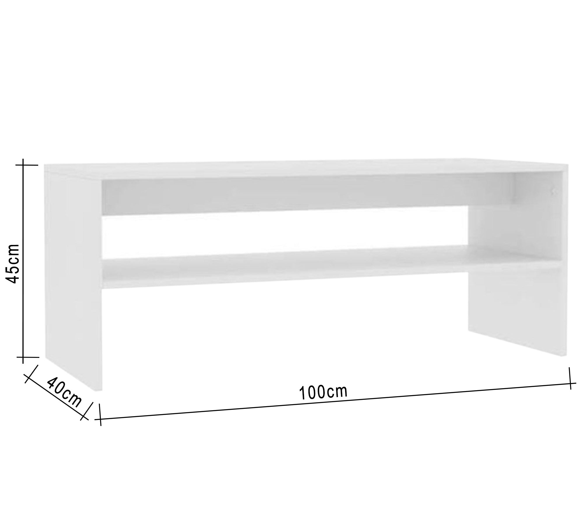 Open white coffee table - Vitrine Furniture - Furniture
