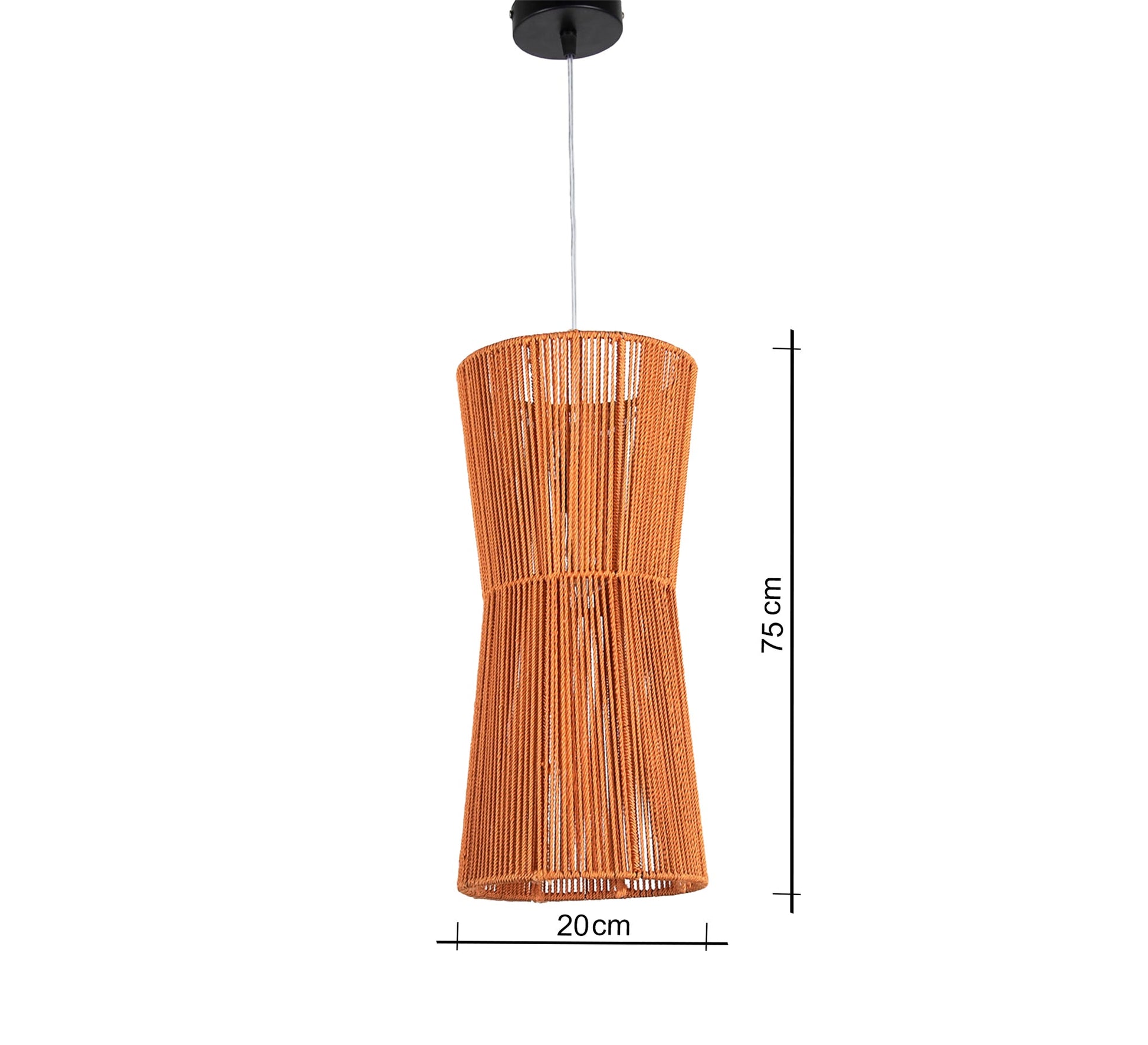 Orange macrame pendant light - Vitrine Furniture - Lighting
