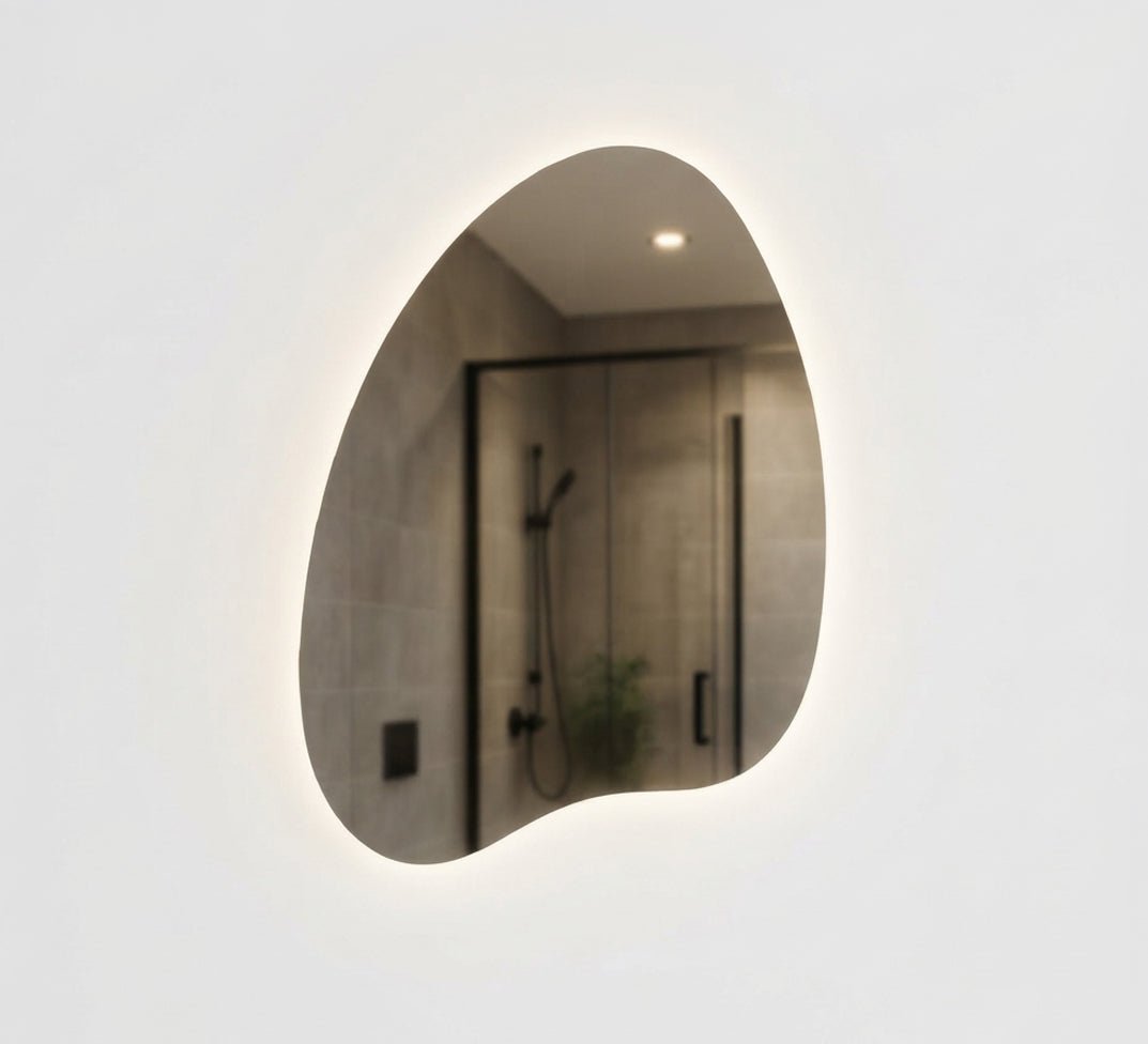 Organic-shaped mirror with backlighting - Vitrine Furniture - Mirrors