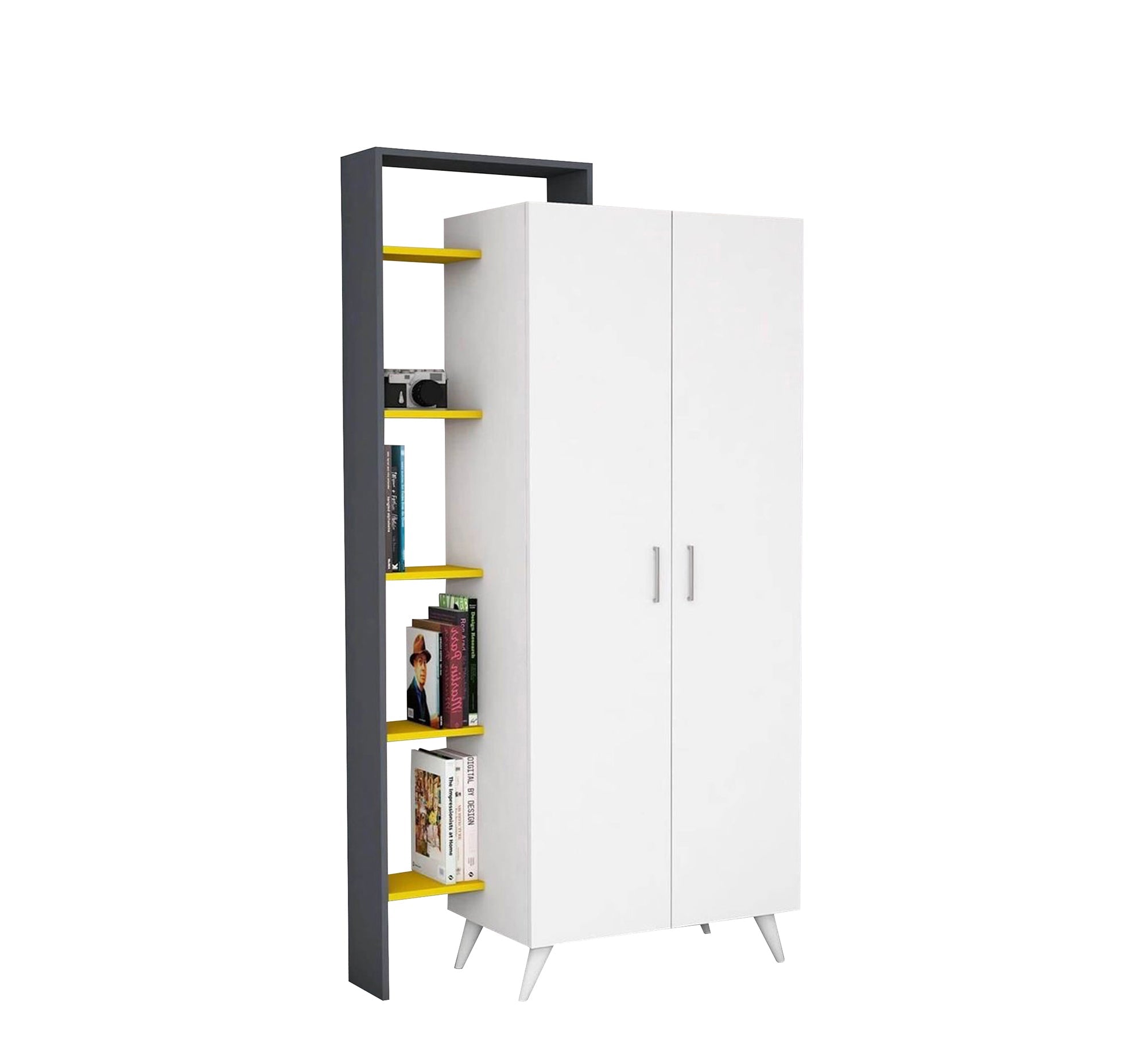 Outdoor Elegant White Cupboard Library - Vitrine Furniture - Furniture