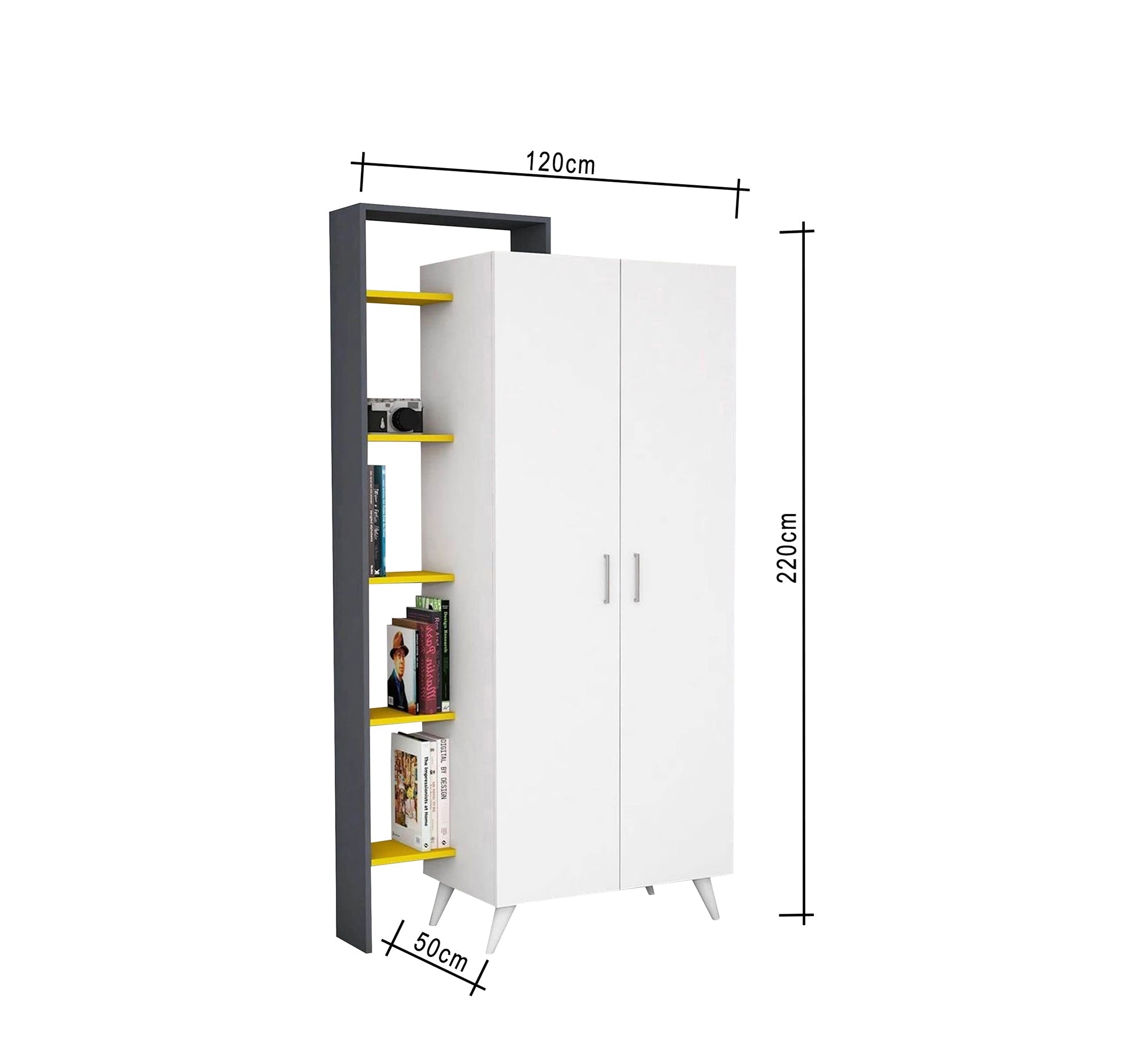 Outdoor Elegant White Cupboard Library - Vitrine Furniture - Furniture