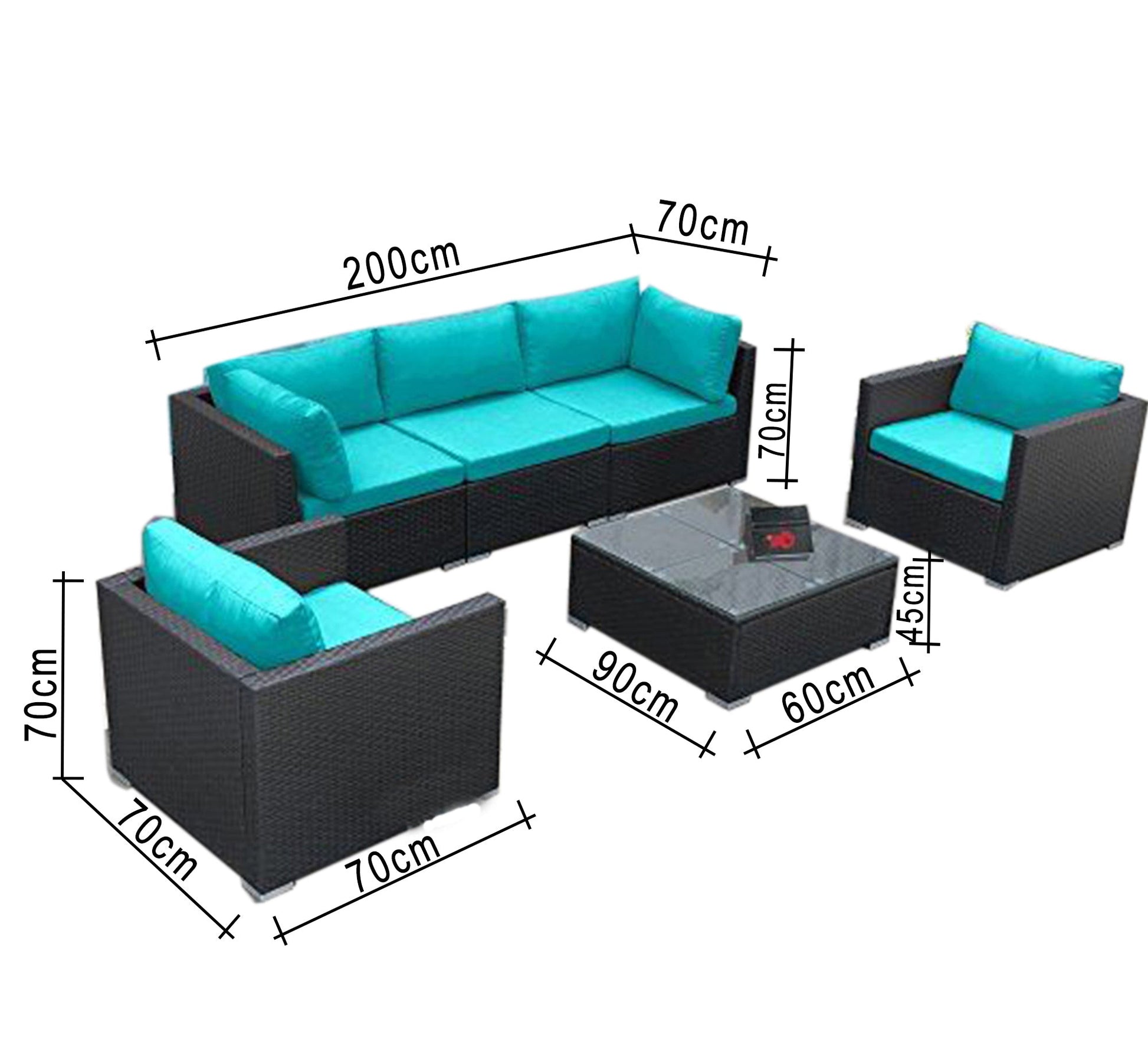 Outdoor seating set with square table - Vitrine Furniture - Outdoor Products