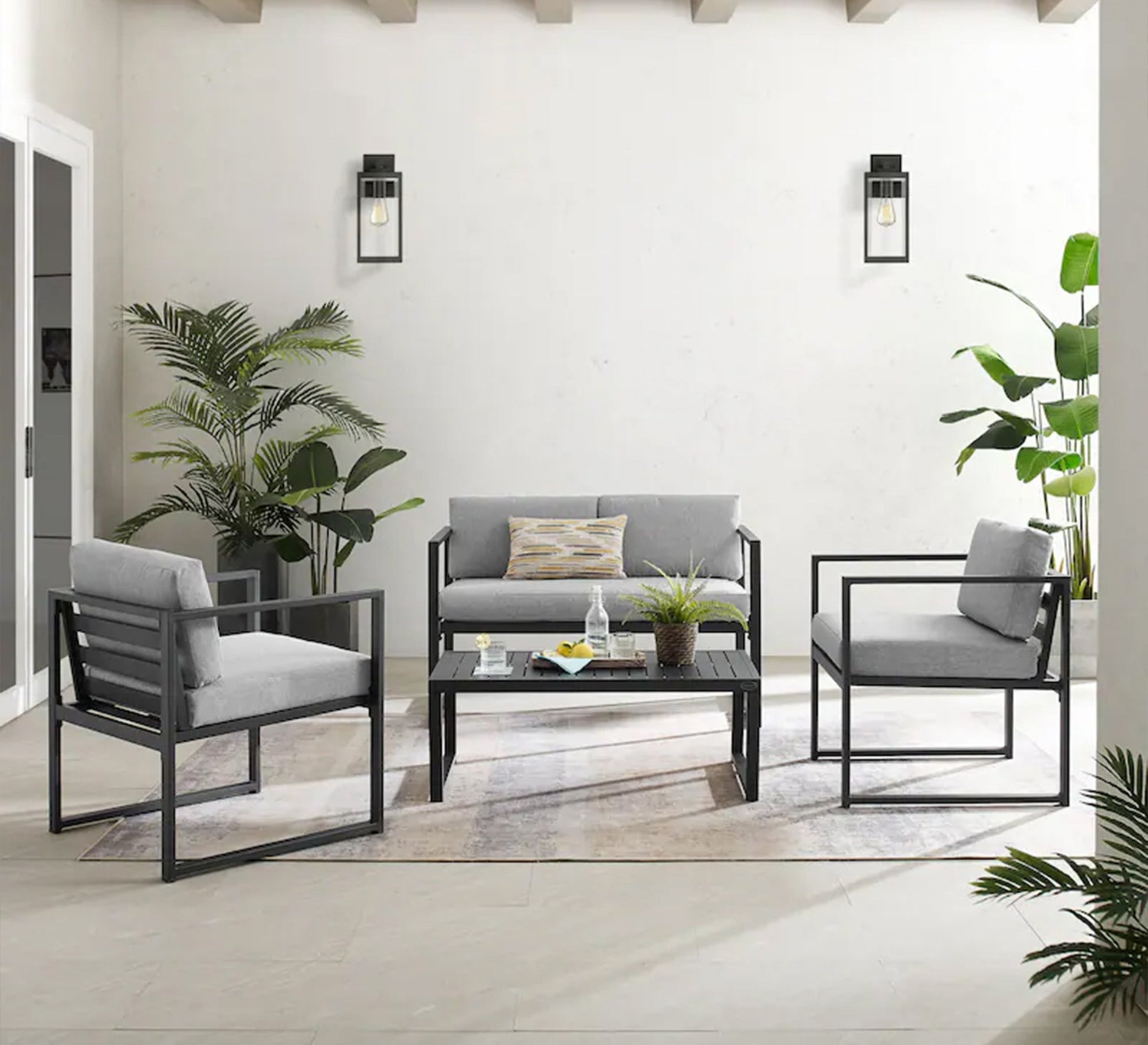 Outdoor seating set with steel frame - Vitrine Furniture - Outdoor Products