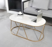 Oval coffee table with a marble top - Vitrine Furniture - Furniture