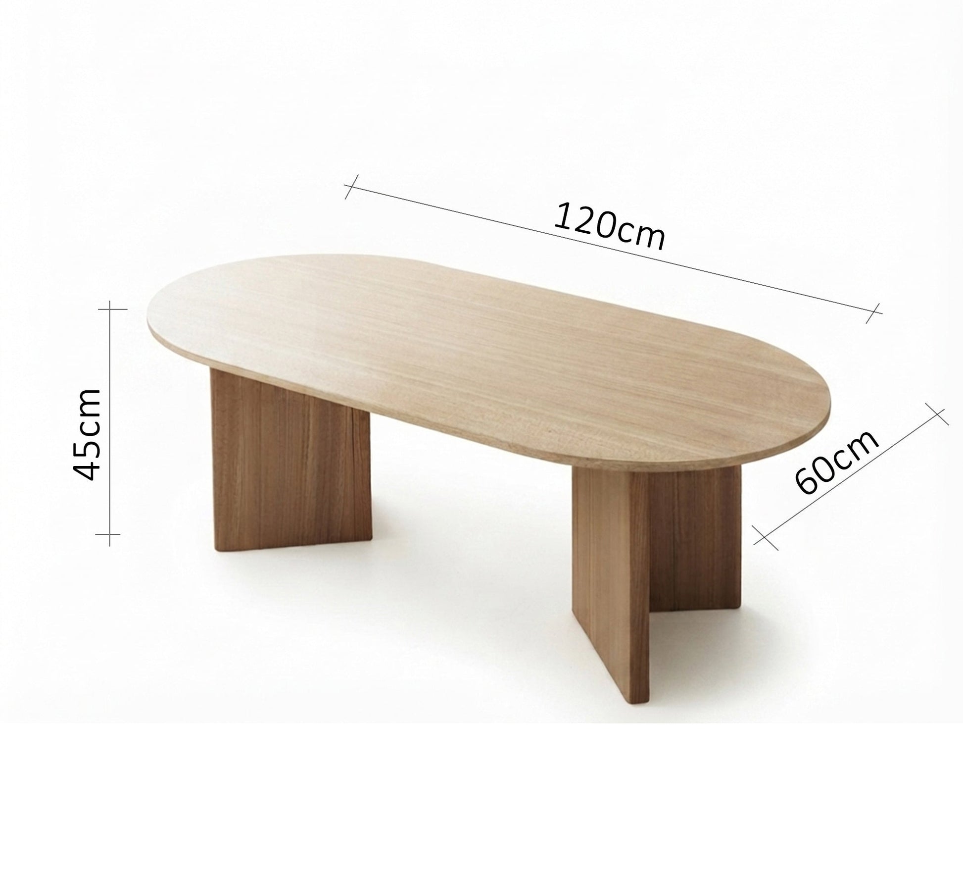 Oval coffee table with a simple, modern design - Vitrine Furniture - Side Tables