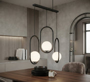 Oval-design chandelier with a charming touch - Vitrine Furniture - Ceiling lights