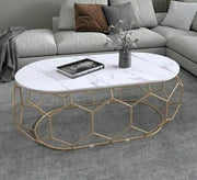 Oval table with a decorative steel base - Vitrine Furniture - Furniture