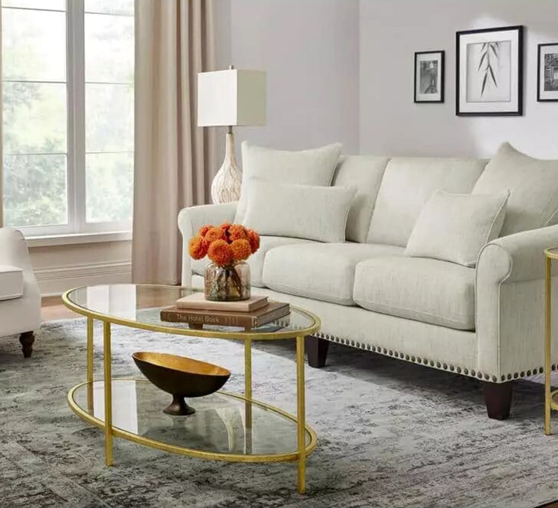Oval Table with Double Glass Tops - Vitrine Furniture - Furniture