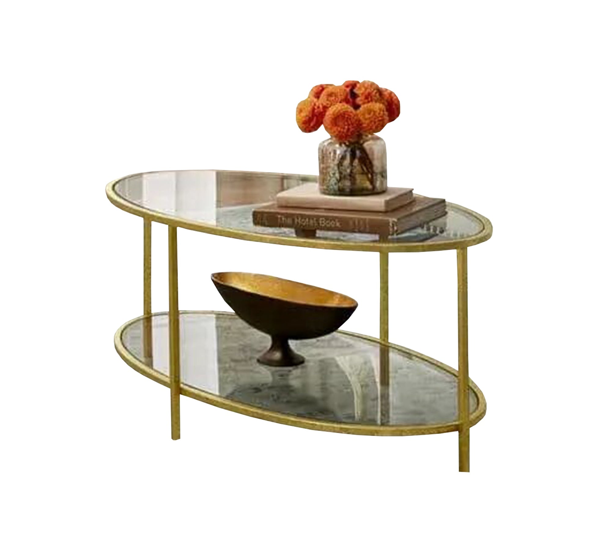 Oval Table with Double Glass Tops - Vitrine Furniture - Furniture