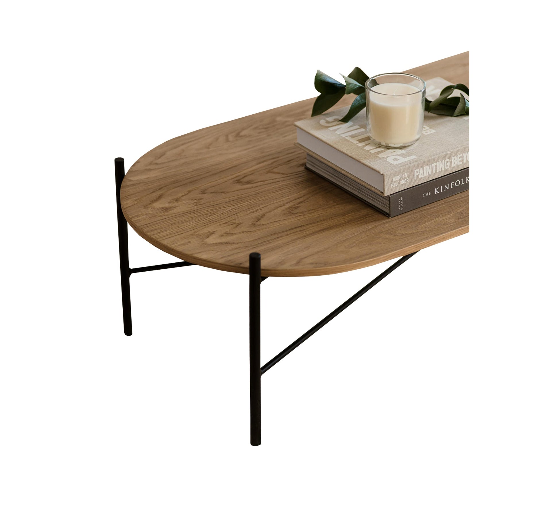 Oval Table with Wooden Top - Vitrine Furniture - Furniture