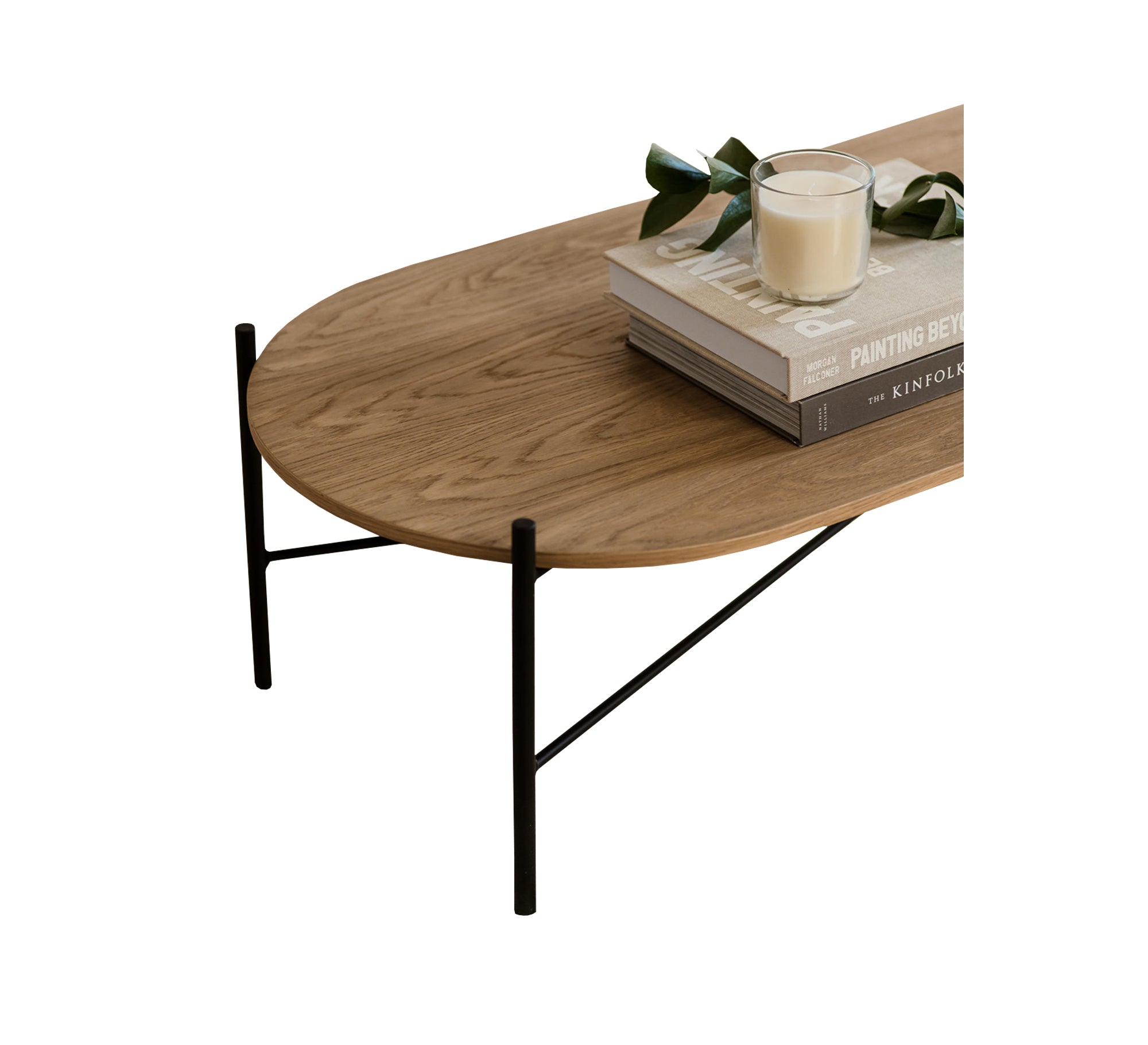 Oval Table with Wooden Top - Vitrine Furniture - Furniture