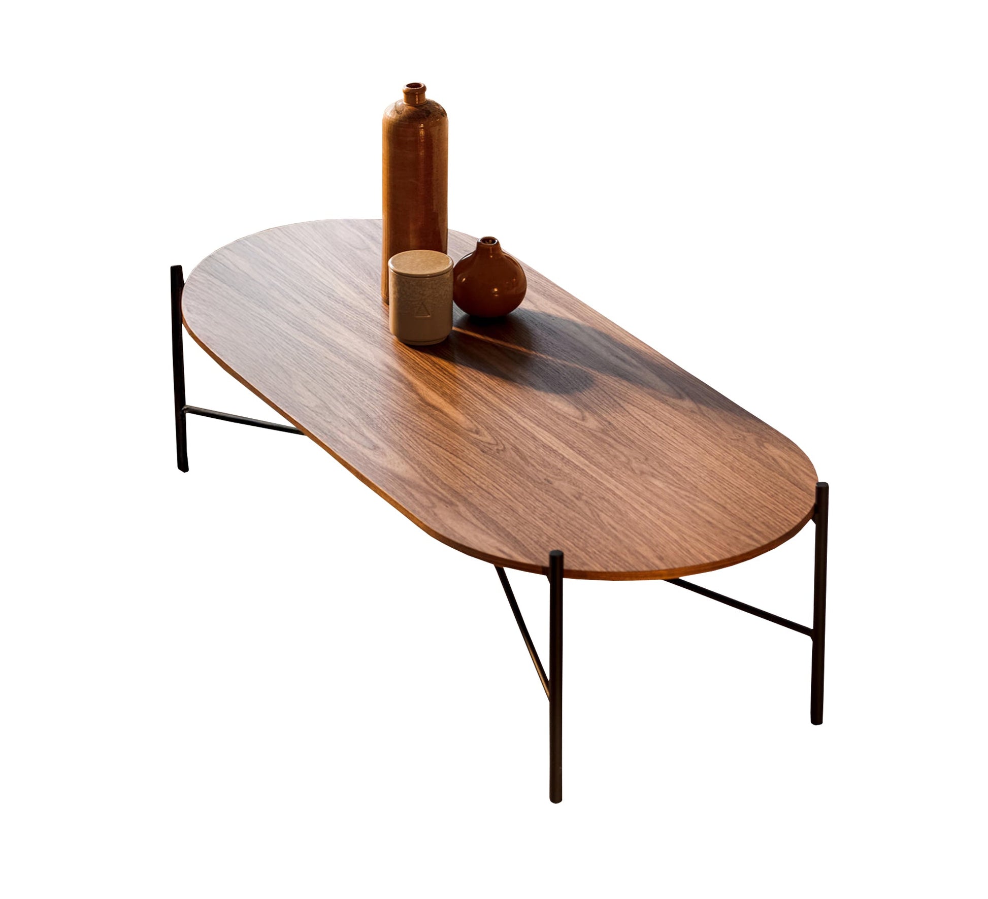 Oval Table with Wooden Top - Vitrine Furniture - Furniture