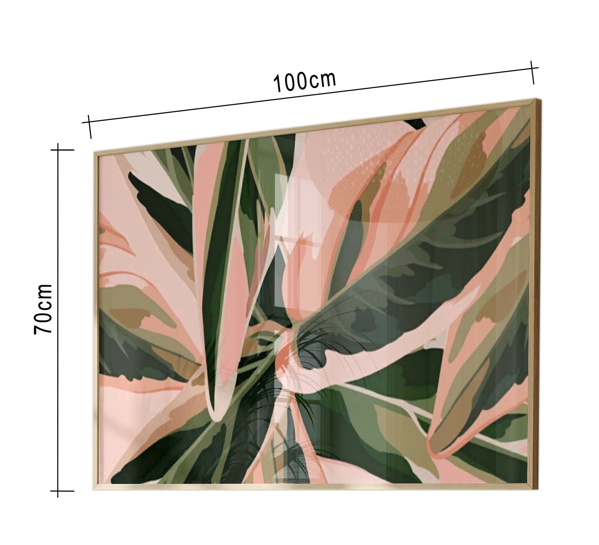 Painting of abstract leaves - Vitrine Furniture - Décor