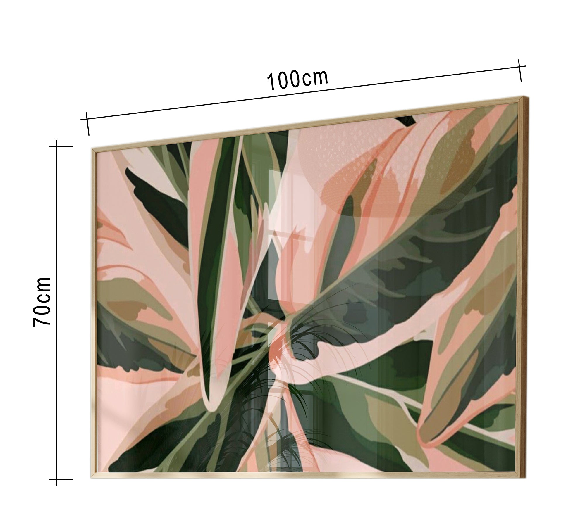 Painting of abstract leaves - Vitrine Furniture - Décor