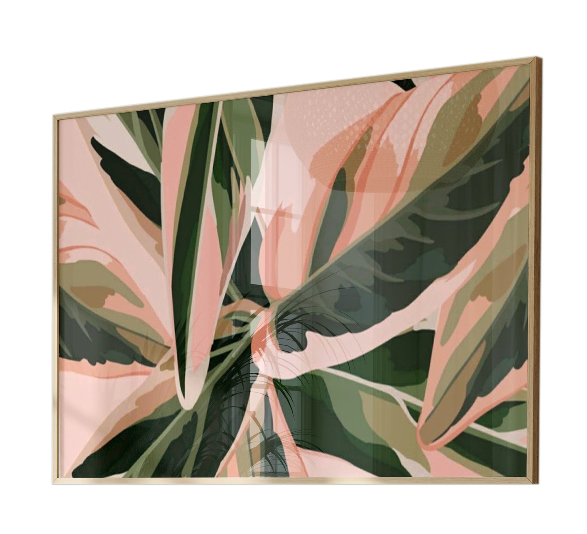 Painting of abstract leaves - Vitrine Furniture - Décor