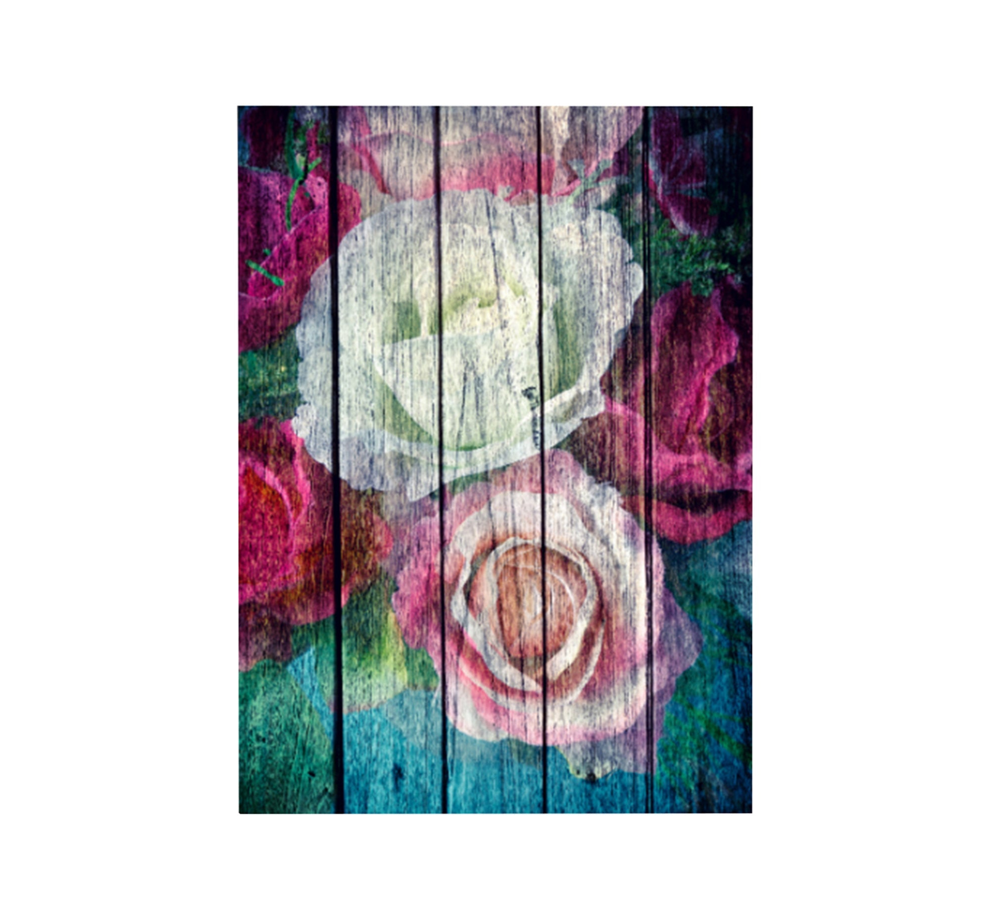 Painting of beautiful roses - Vitrine Furniture - Décor