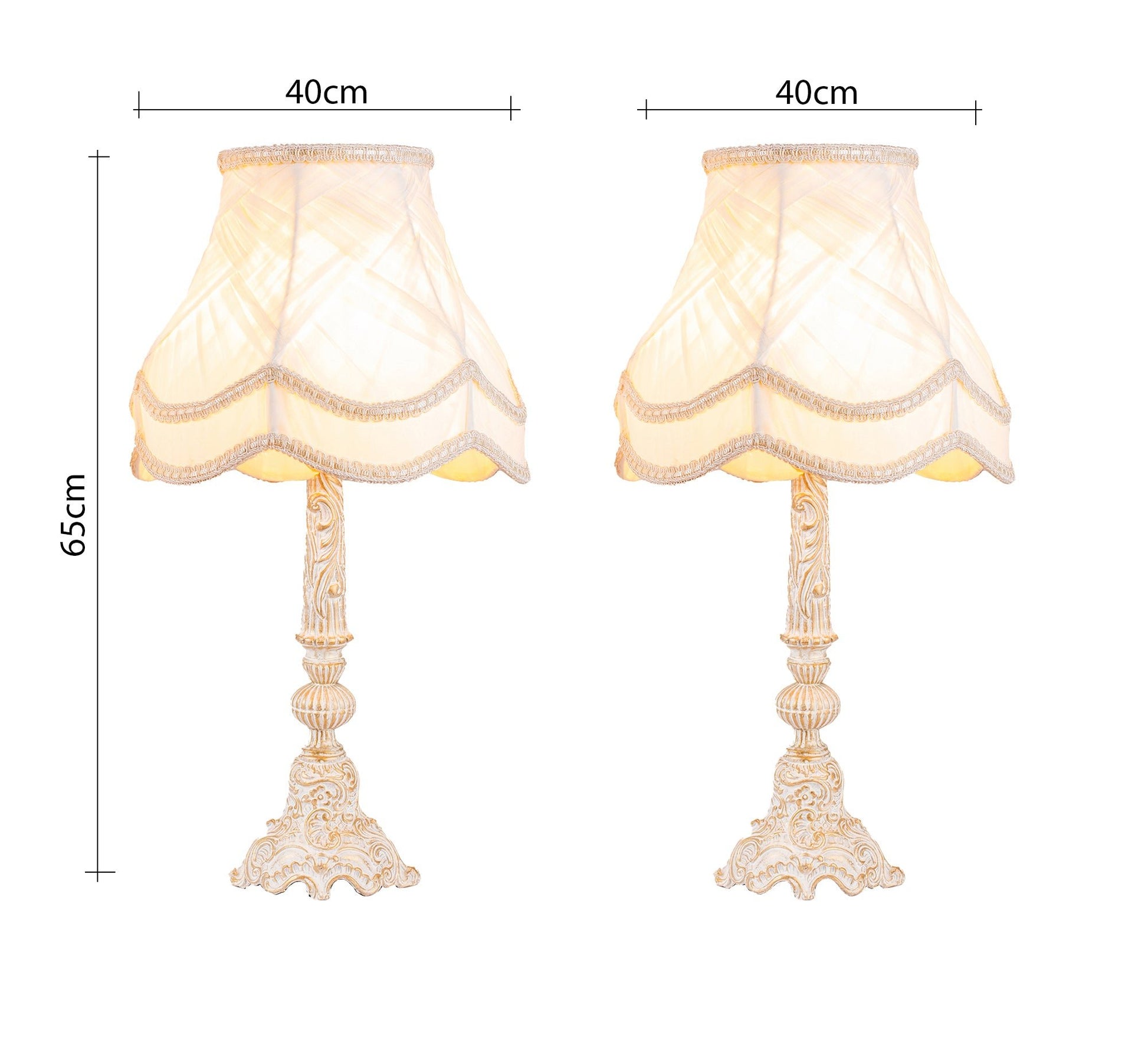 Pair of classic decorative table lamps - Vitrine Furniture - Lighting