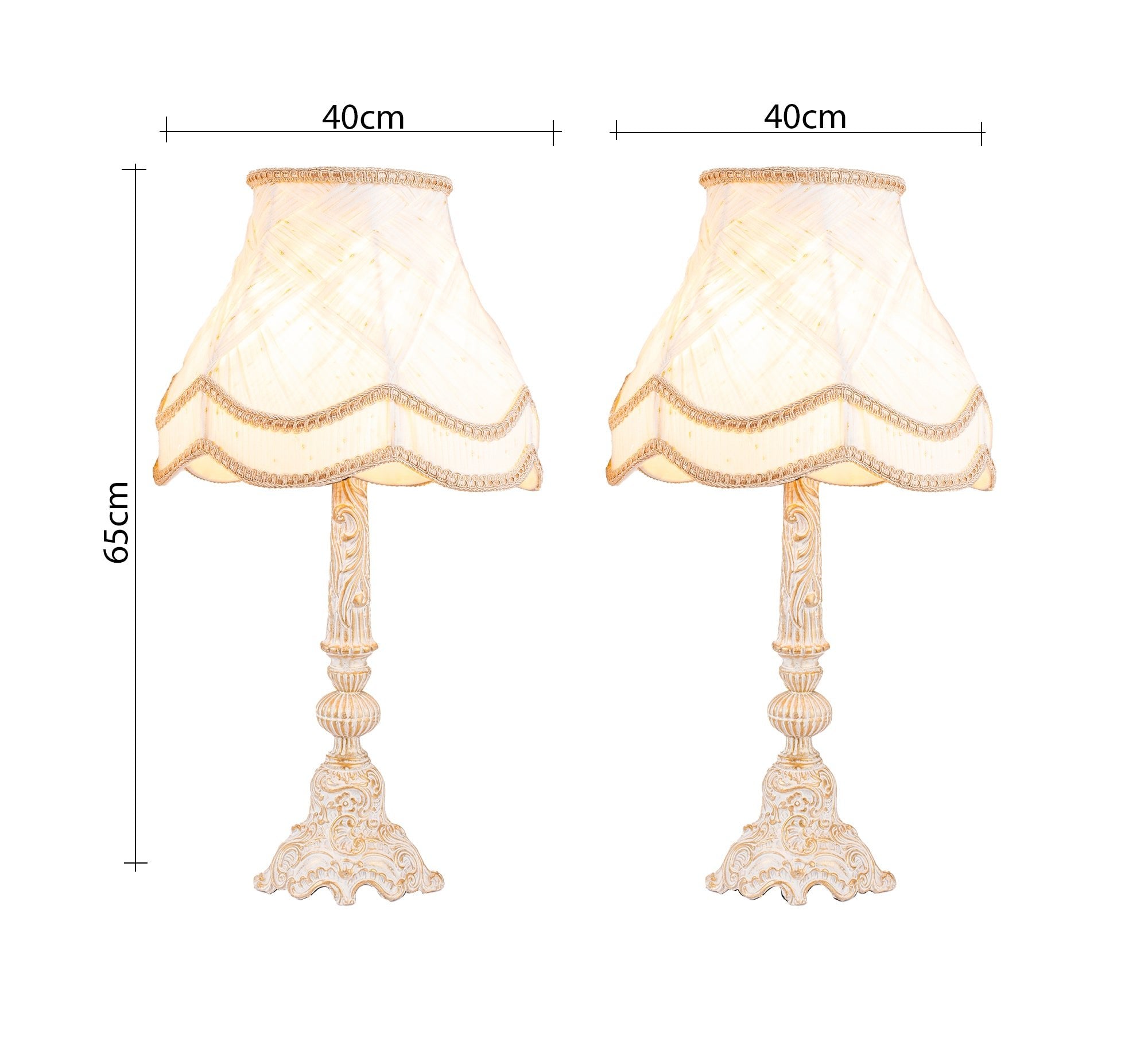 Pair of classic design table lamps - Vitrine Furniture - Lighting