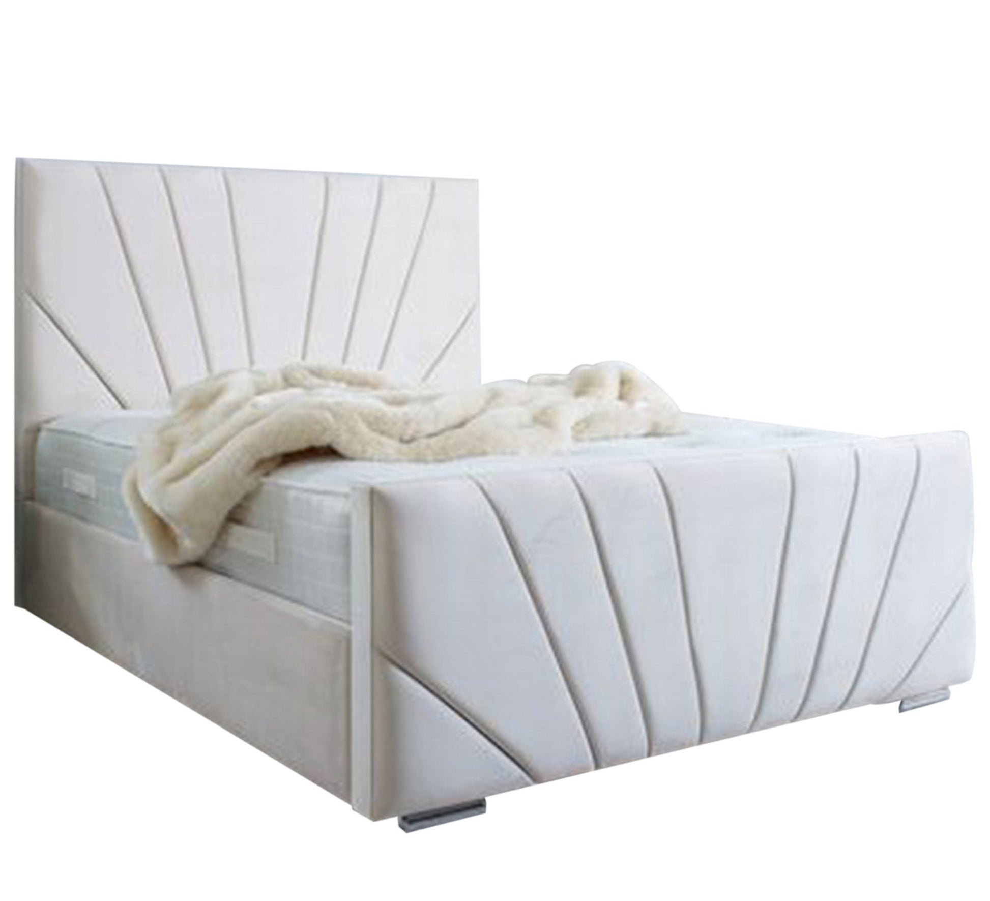 Pearly White Elegance: Luxurious Bed Design Excellence - Vitrine Furniture - Furniture