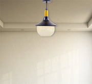 Pendant with metal funnel and glass crystal - Vitrine Furniture - Lighting