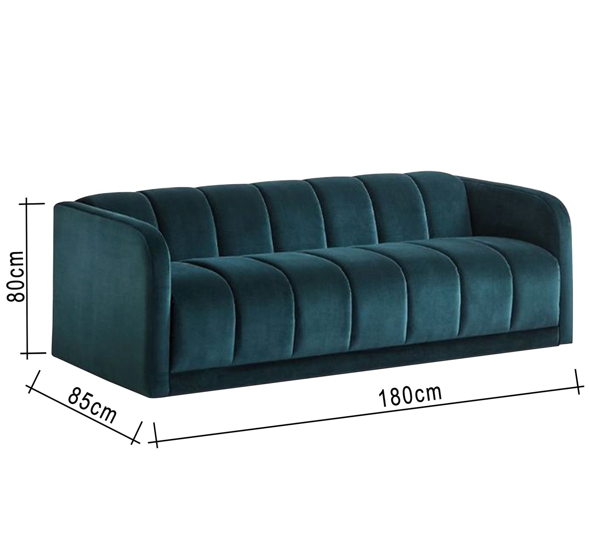Petrol sofa with recessed lines - Vitrine Furniture - Living room Sofas