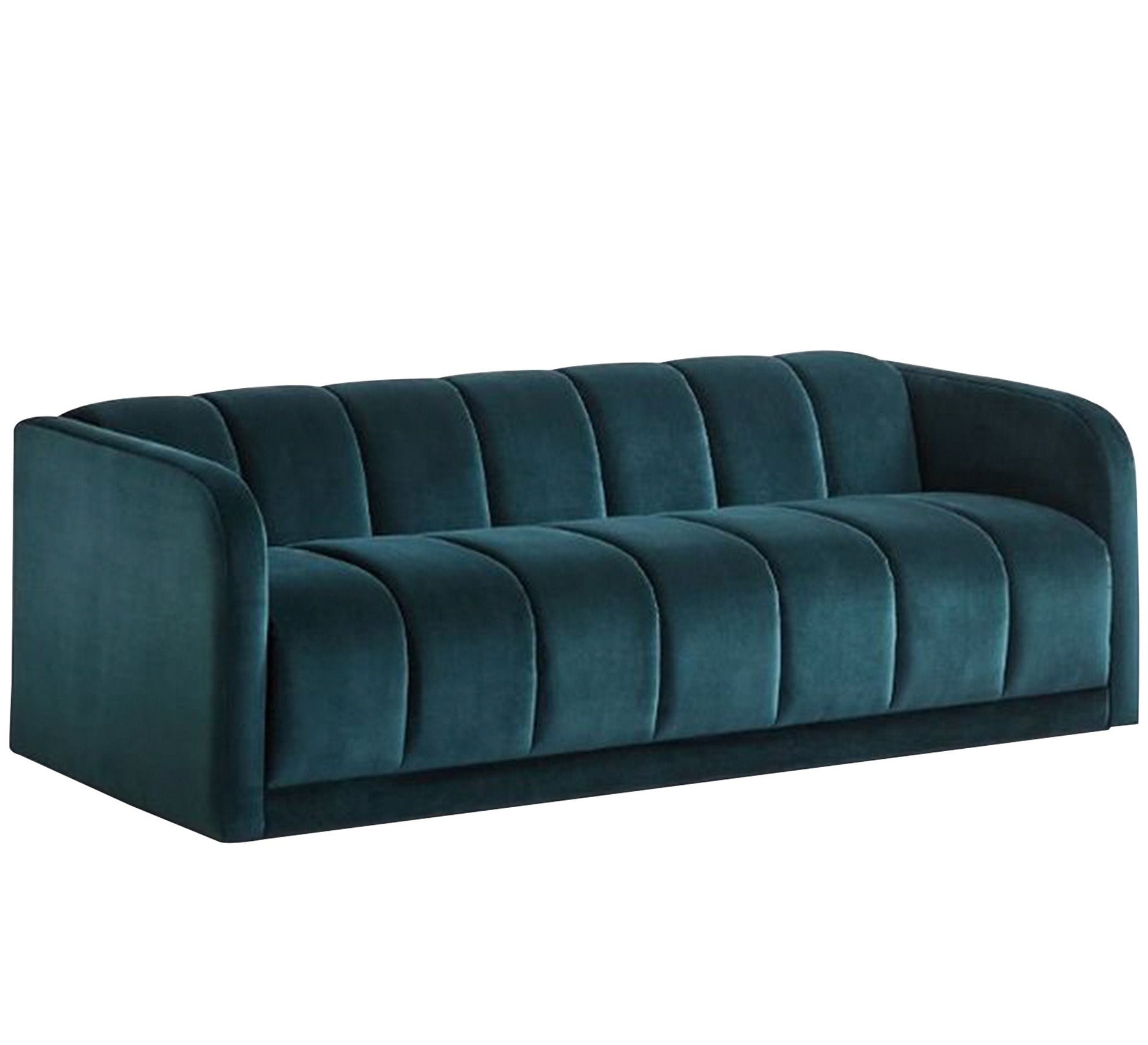 Petrol sofa with recessed lines - Vitrine Furniture - Living room Sofas