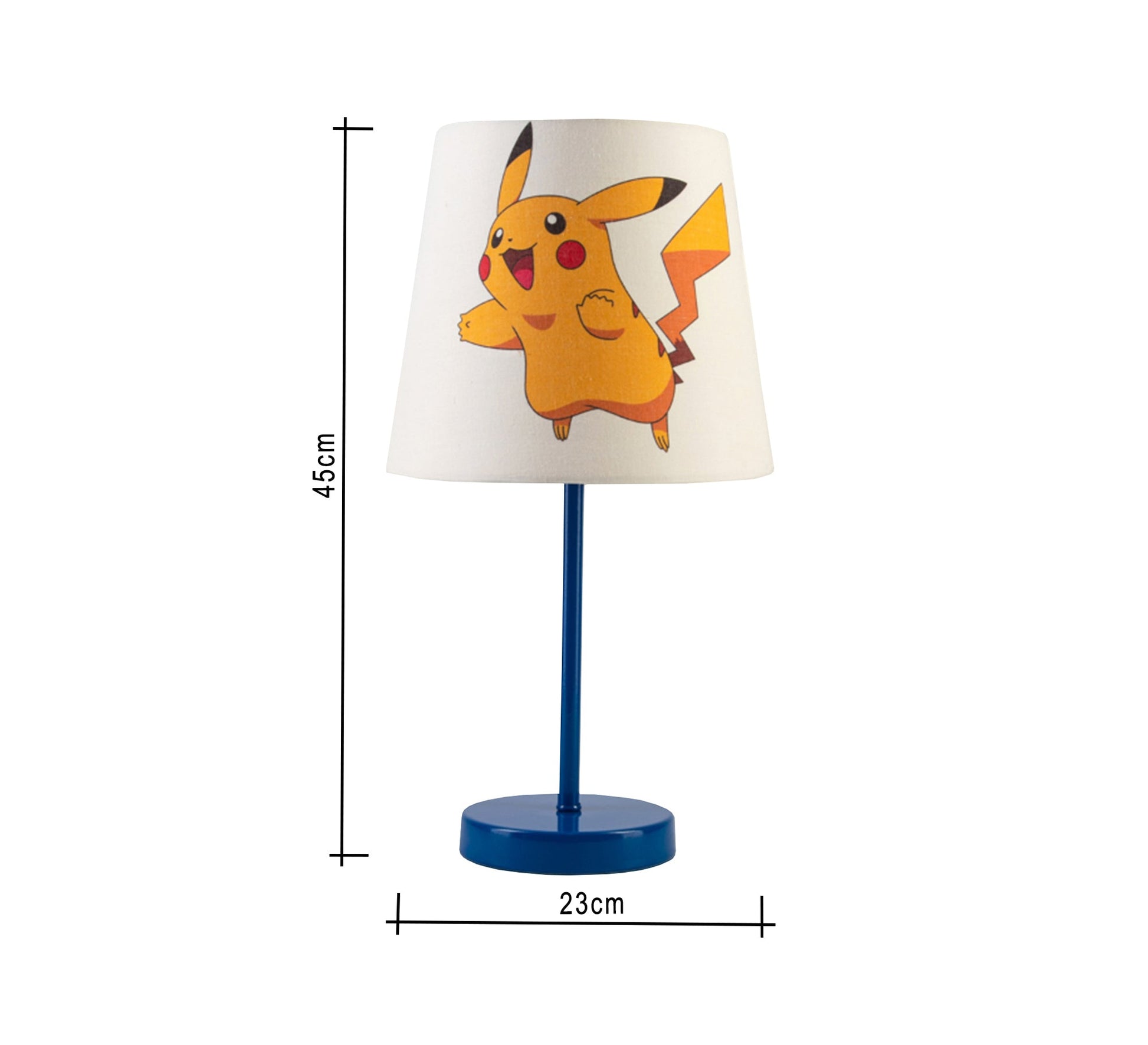 Pikachu Lamp: A fun cartoon light for your child's room with a blue base. - Vitrine Furniture - Lighting