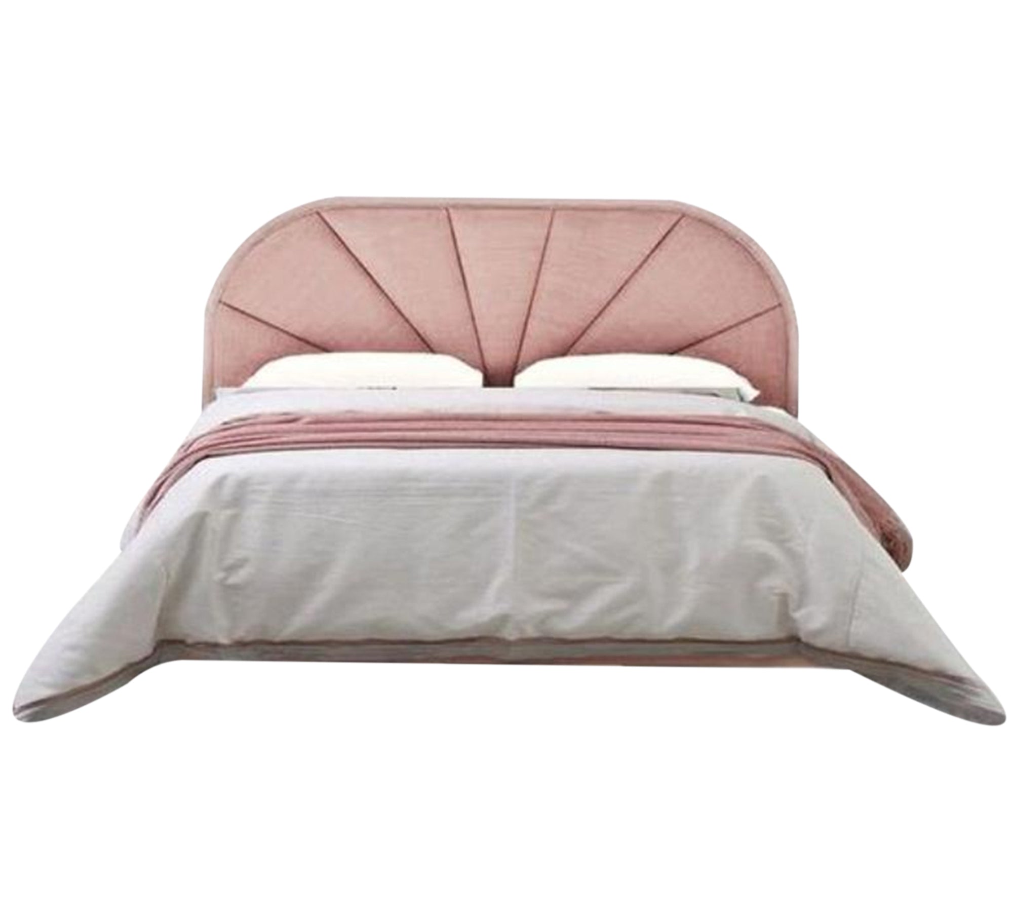 Pink bed with a high headboard - Vitrine Furniture - Furniture