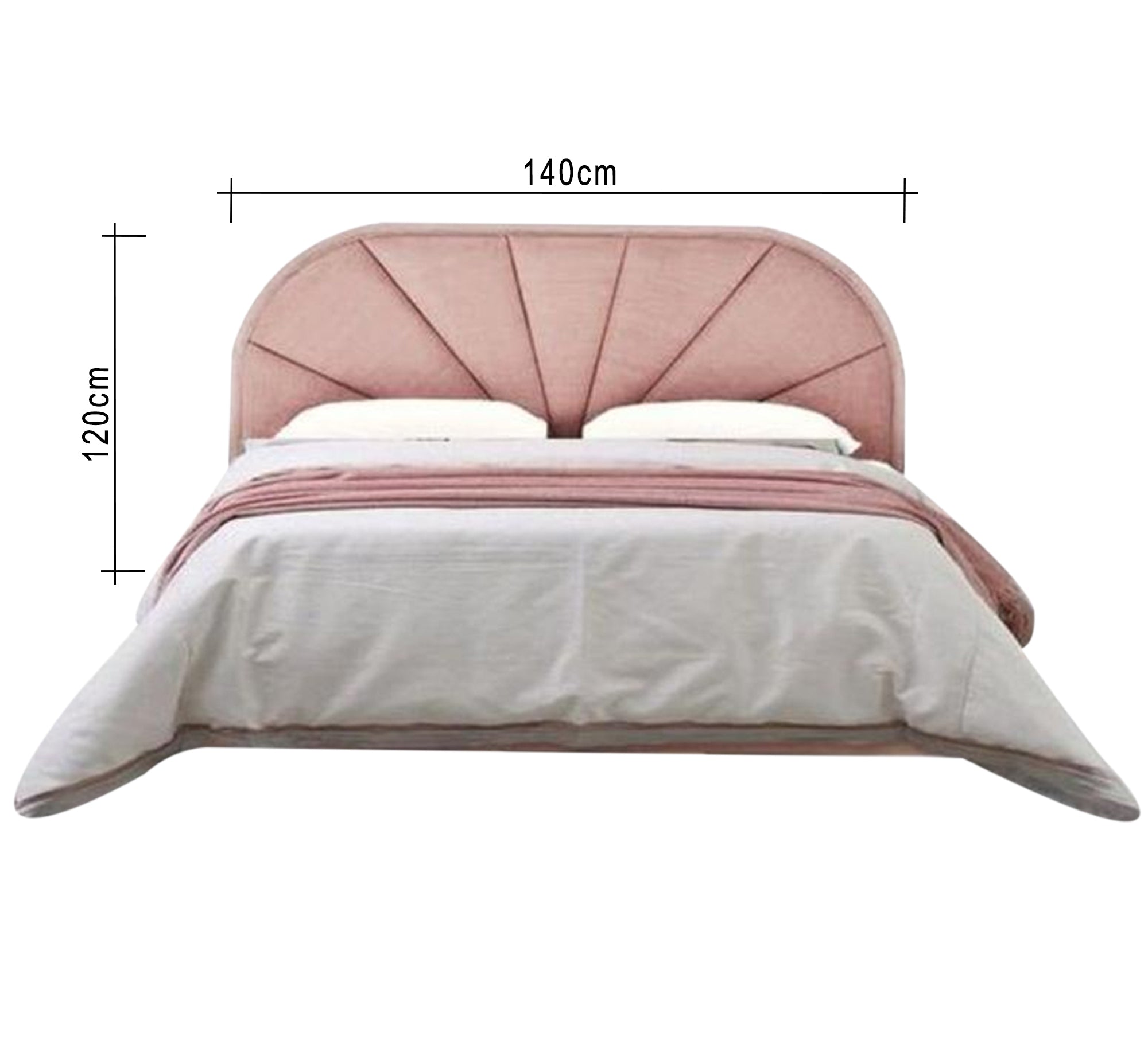 Pink bed with a high headboard - Vitrine Furniture - Furniture