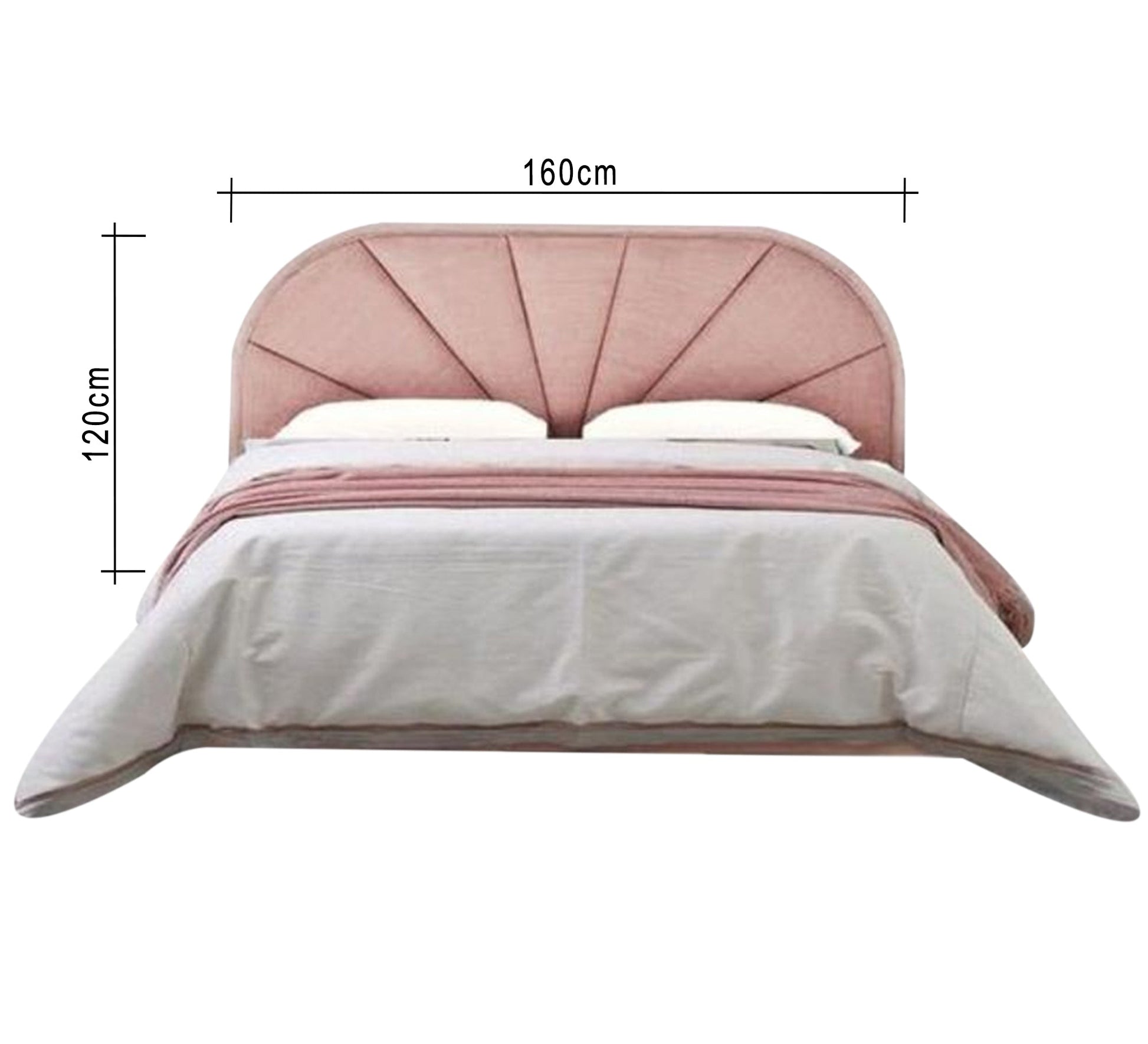 Pink bed with a high headboard - Vitrine Furniture - Furniture