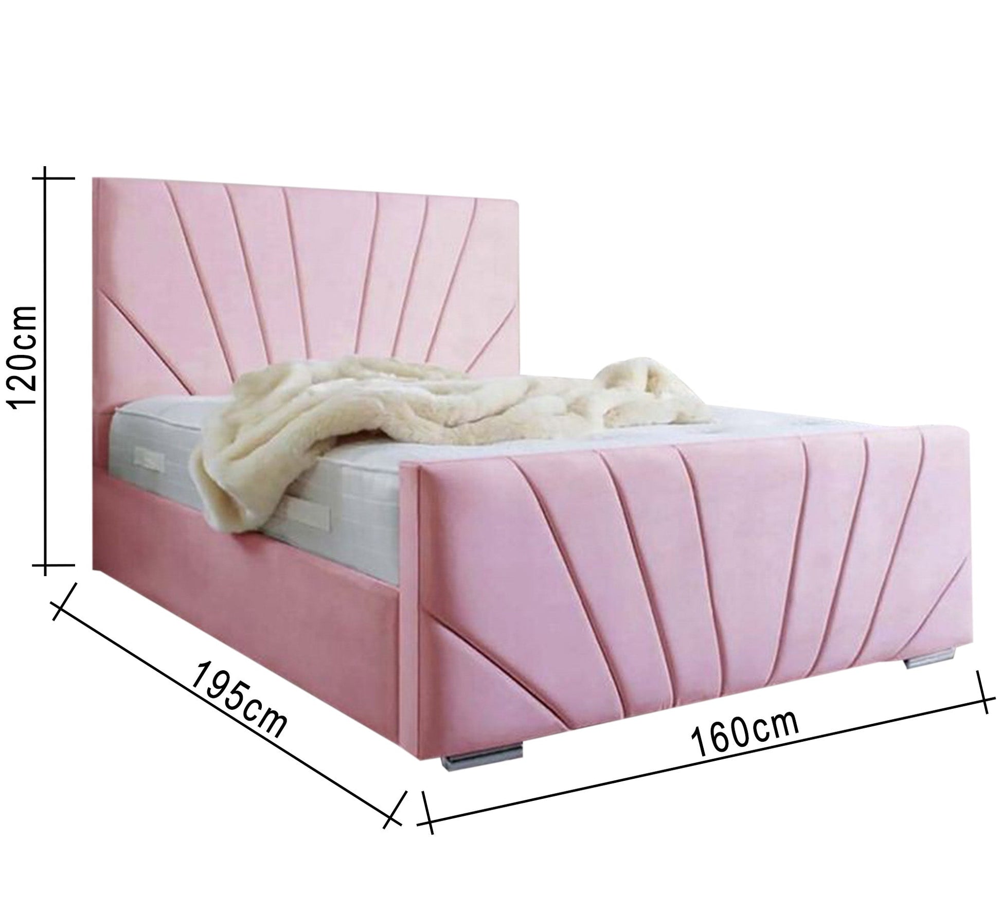 Pink bed with luxurious design - Vitrine Furniture - Furniture