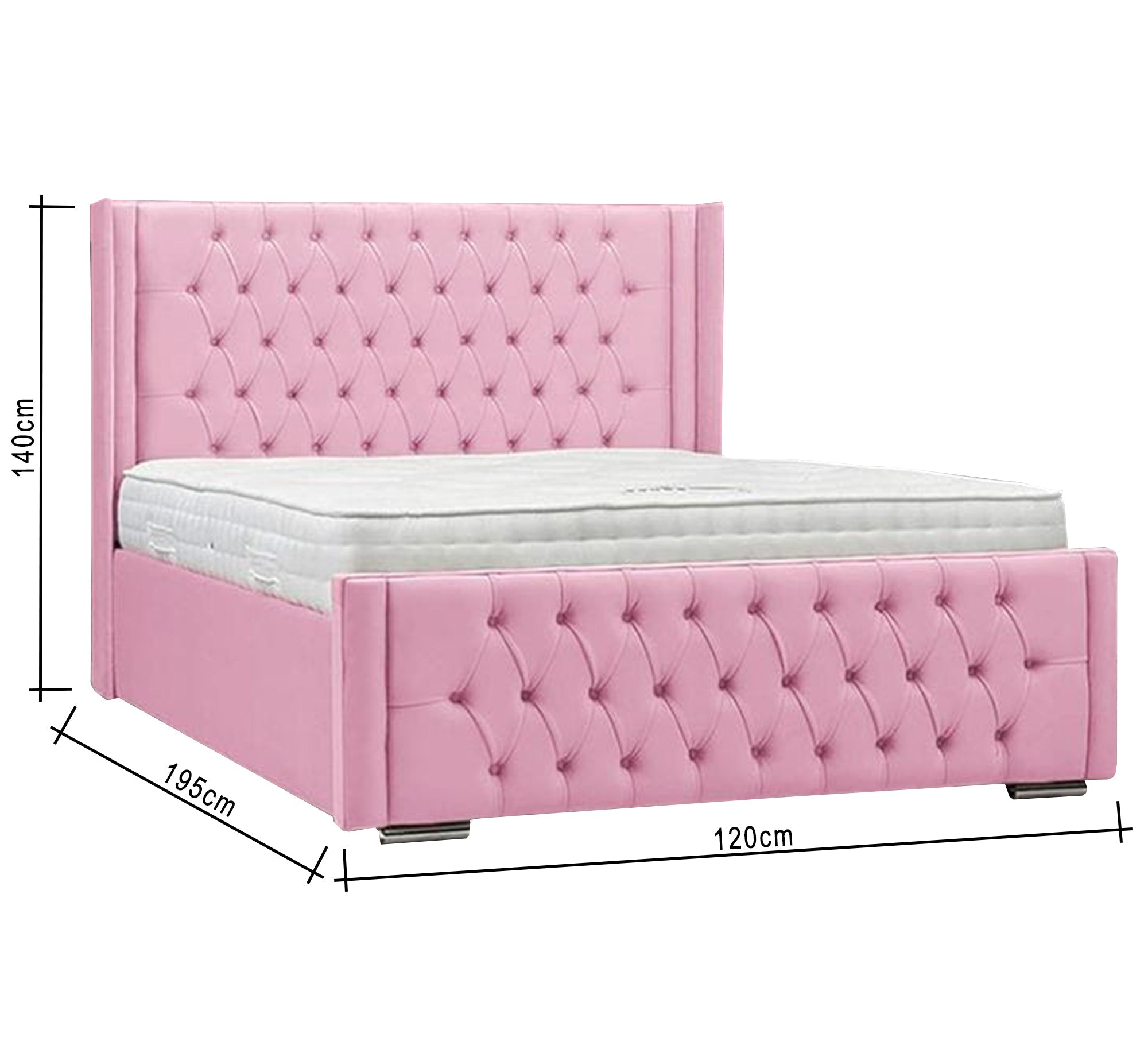 Pink capitol upholstered bed - Vitrine Furniture - Furniture