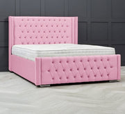 Pink capitol upholstered bed - Vitrine Furniture - Furniture