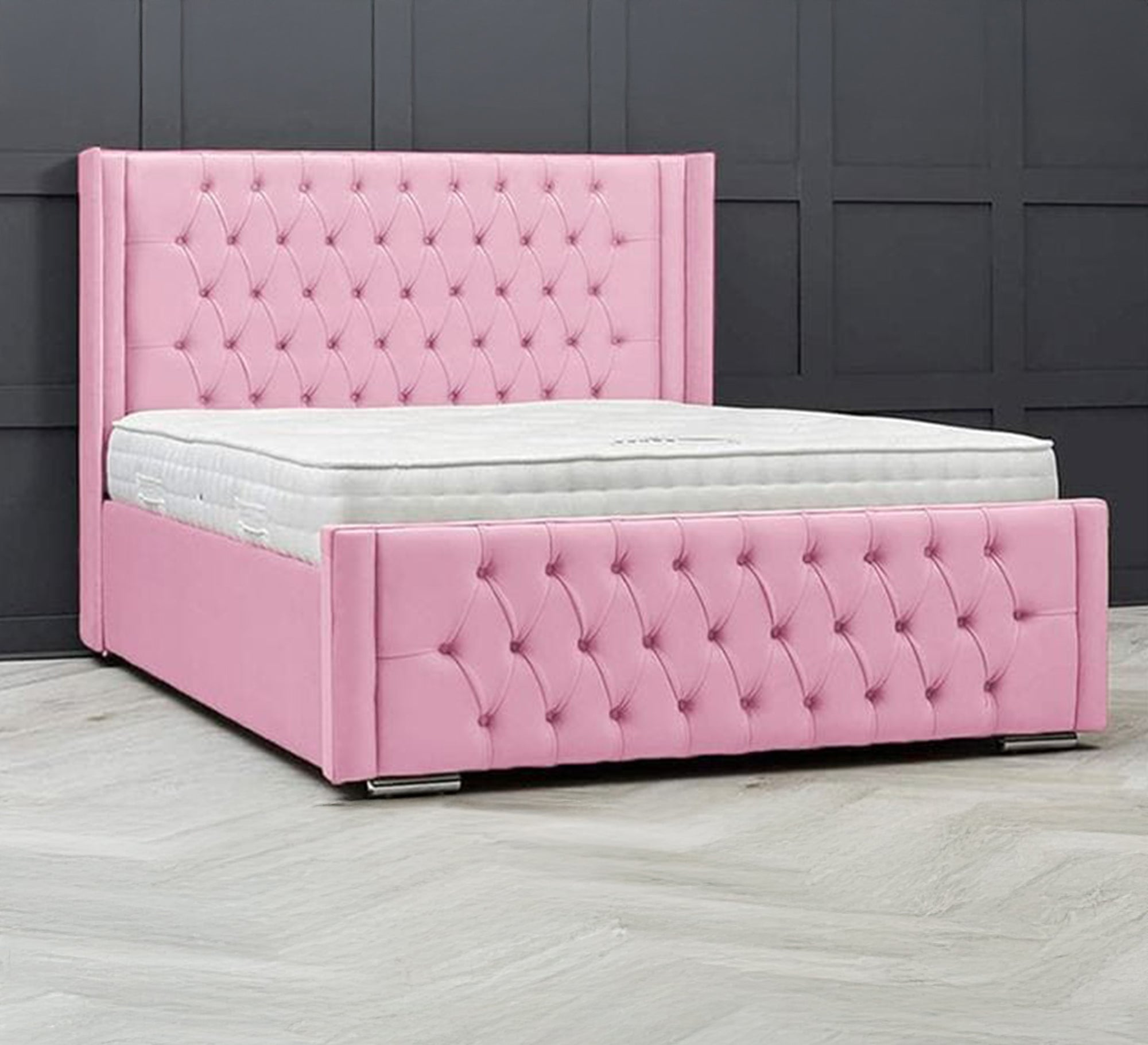 Pink capitol upholstered bed - Vitrine Furniture - Furniture