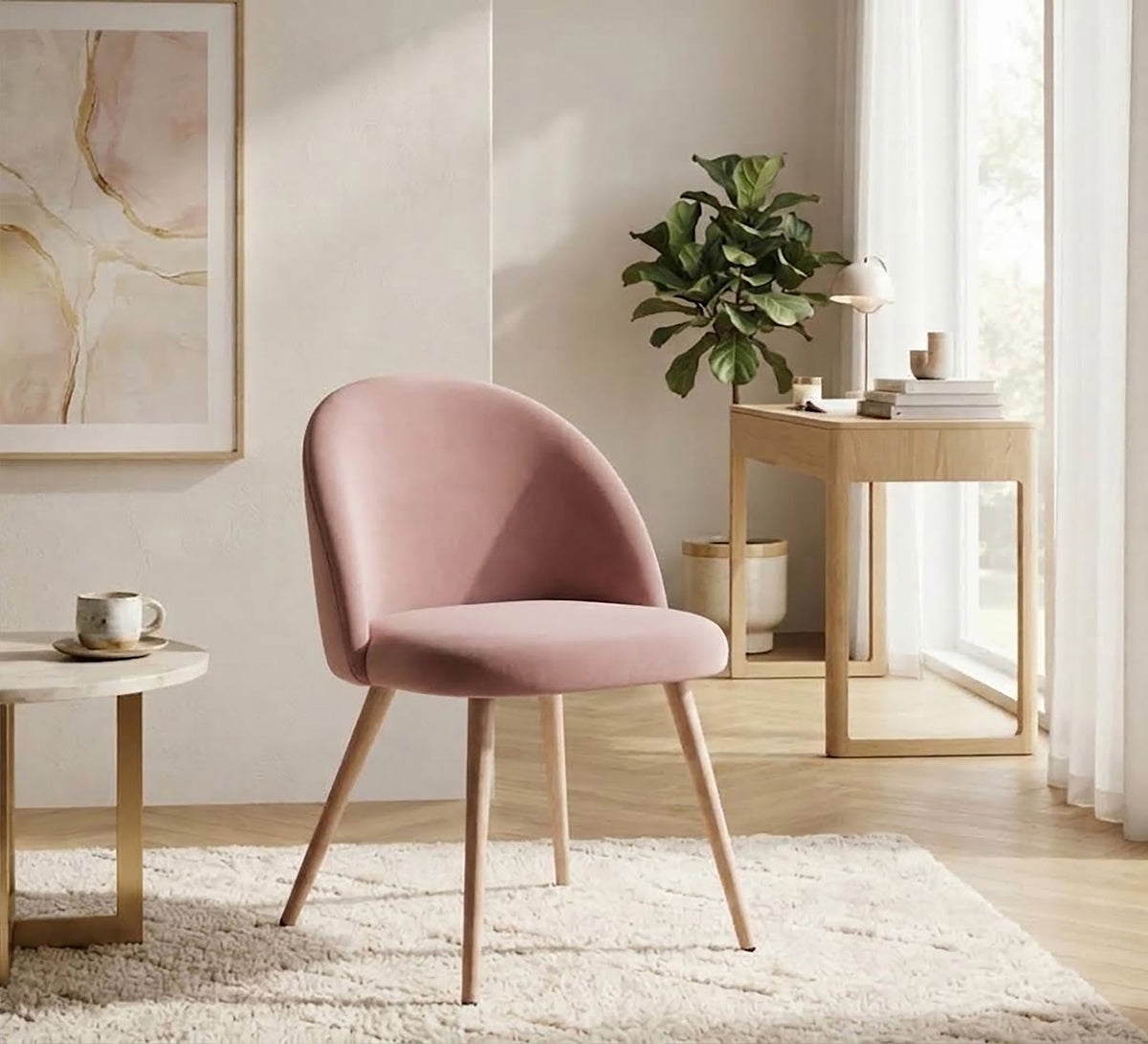 Pink chair - Vitrine Furniture - Dining Room Chairs