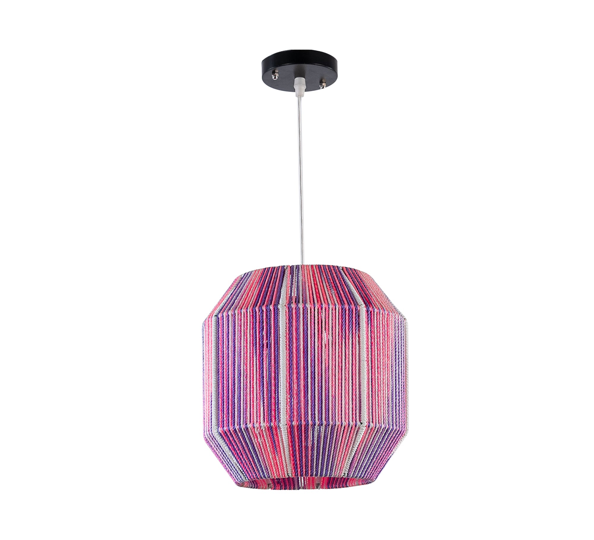 Pink macrame chandelier - Vitrine Furniture - Lighting