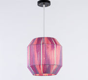 Pink macrame chandelier - Vitrine Furniture - Lighting