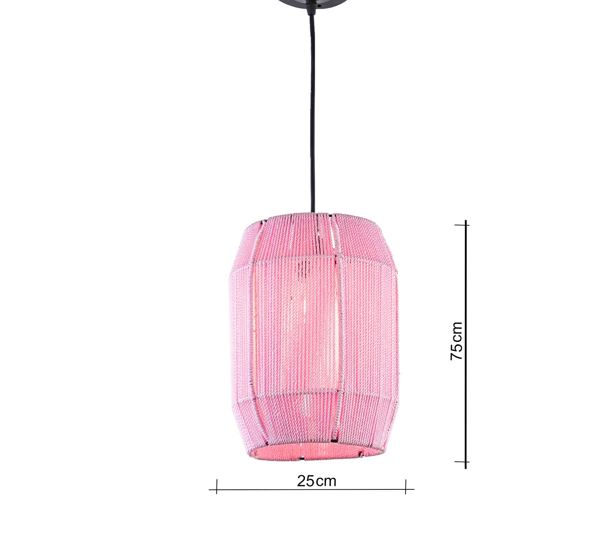 Pink macrame pendant light - Vitrine Furniture - Lighting