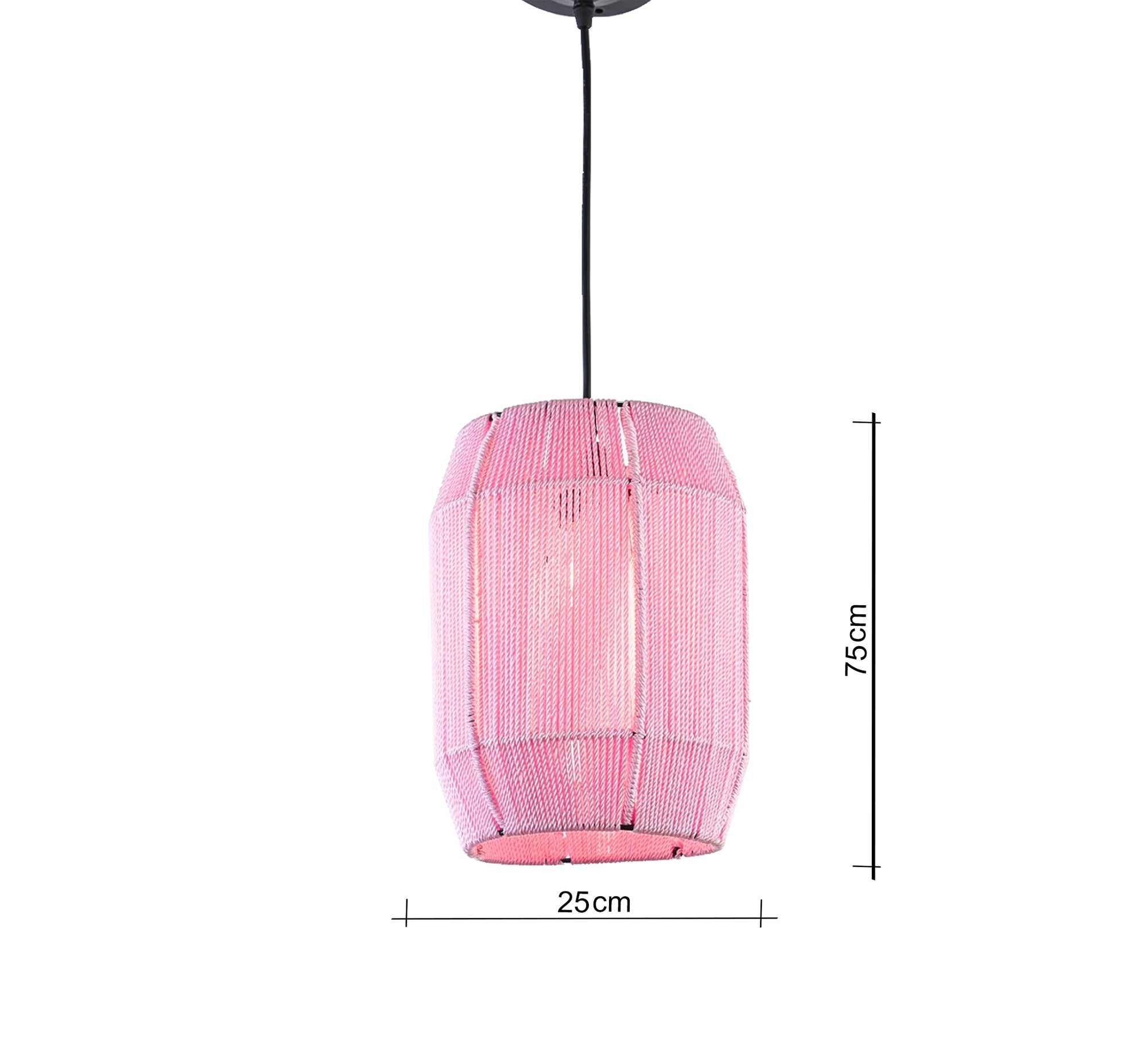 Pink macrame pendant light - Vitrine Furniture - Lighting